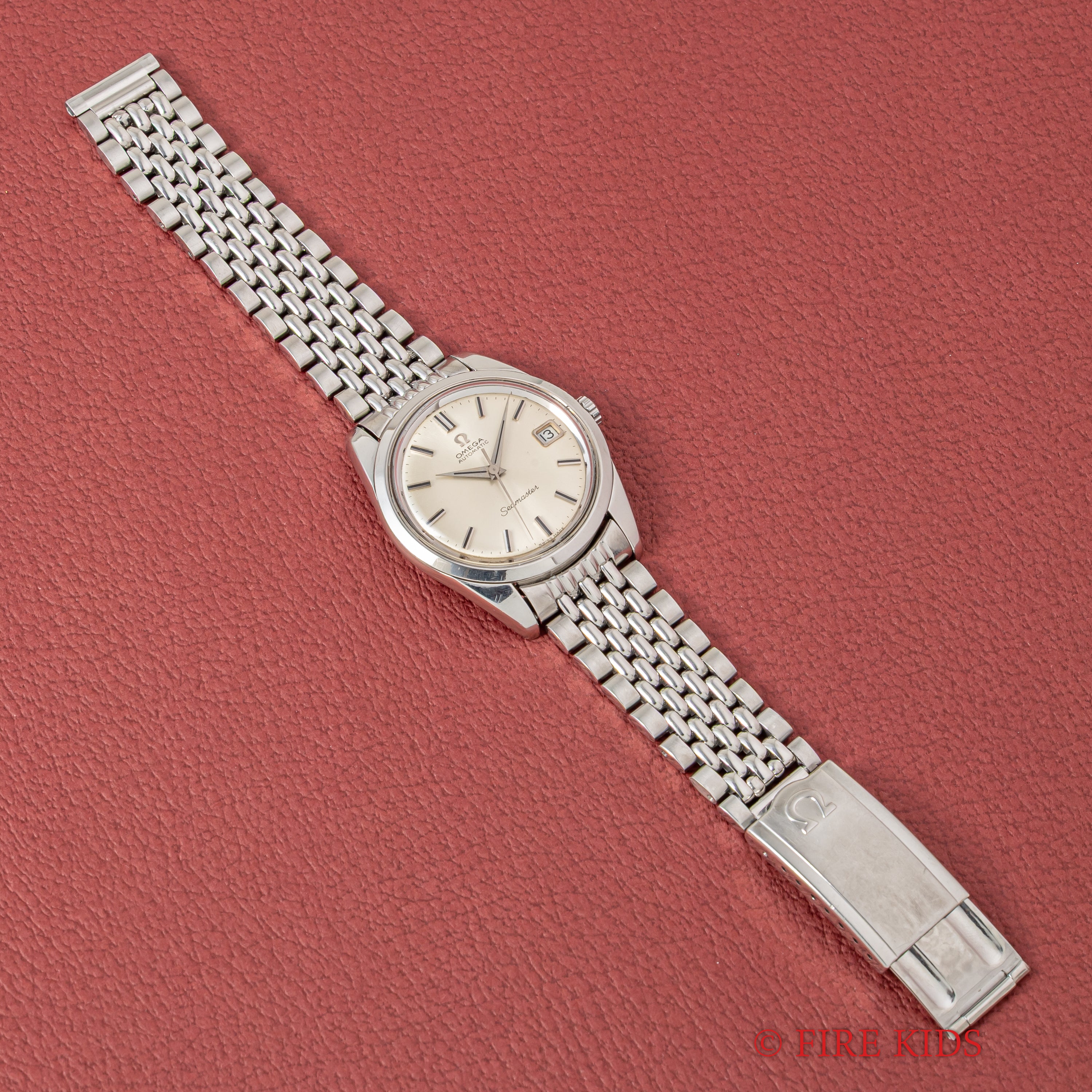 オメガ シーマスター 1966年製 Ref.166.010 自動巻 Cal.562 シルバーダイヤル 純正ライスブレス