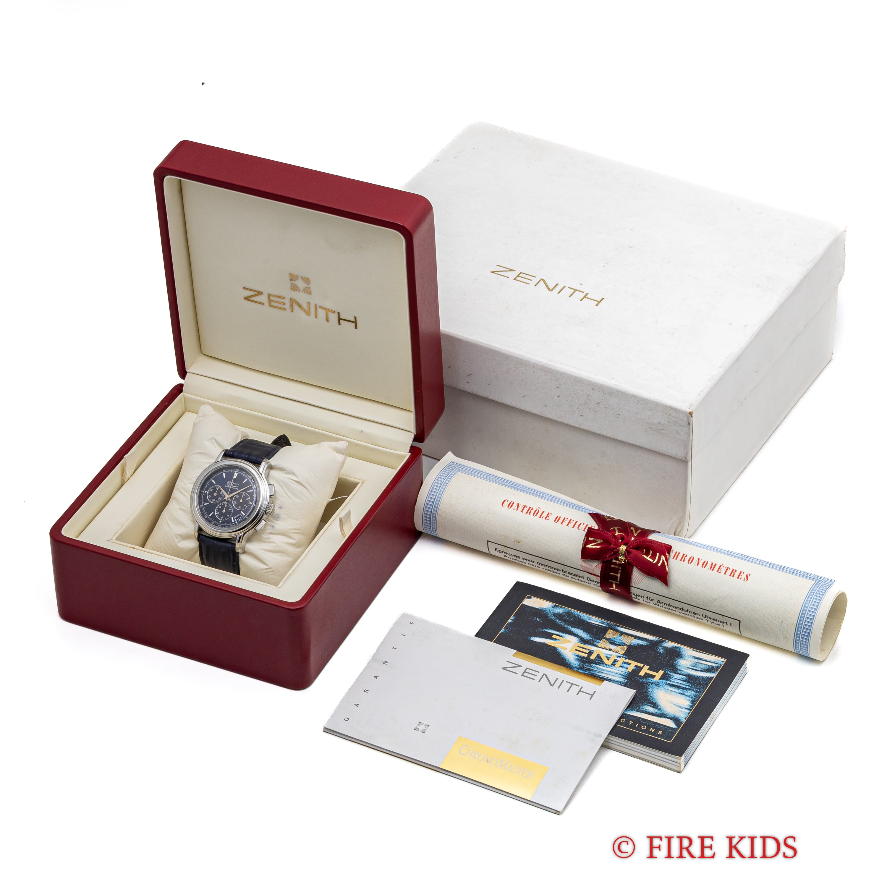 ゼニス エルプリメロ クロノマスター 1995年製 ブルーダイヤル クロノメーター スケルトンバック 箱クロノメーター証付