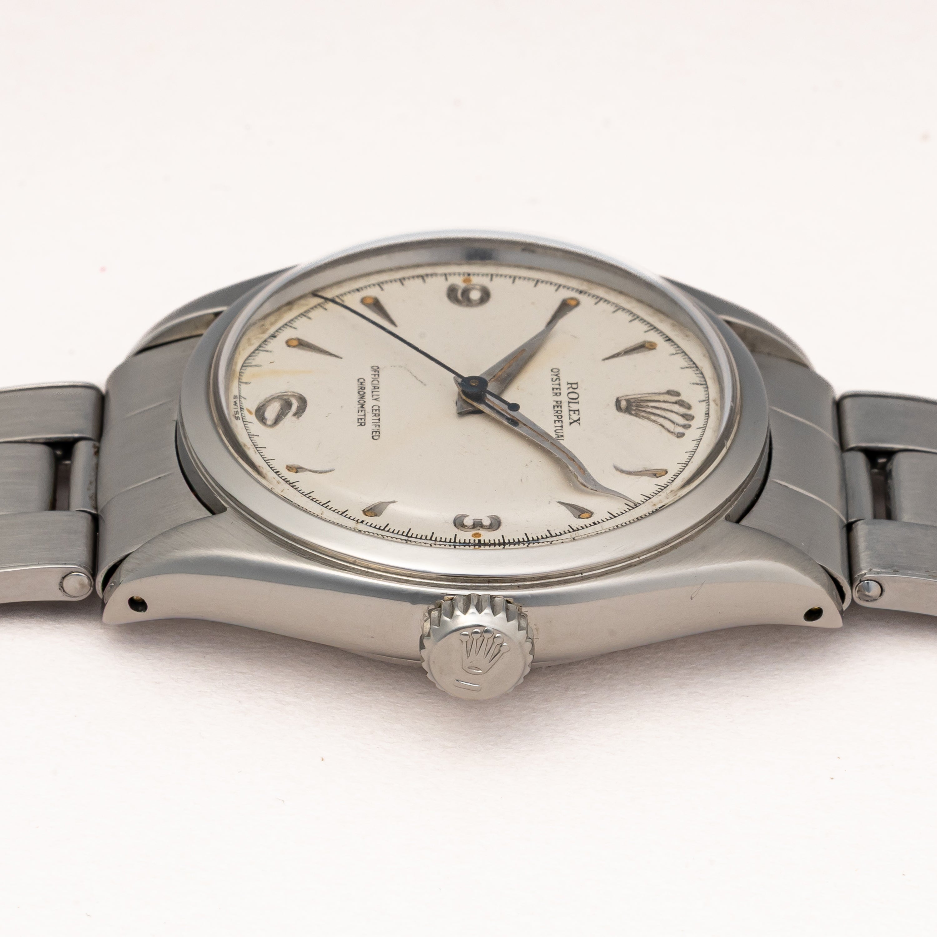 ロレックス セミバブルバック Ref.6084 エクスプローラーダイヤル 1953年製 自動巻き 純正リベットブレス