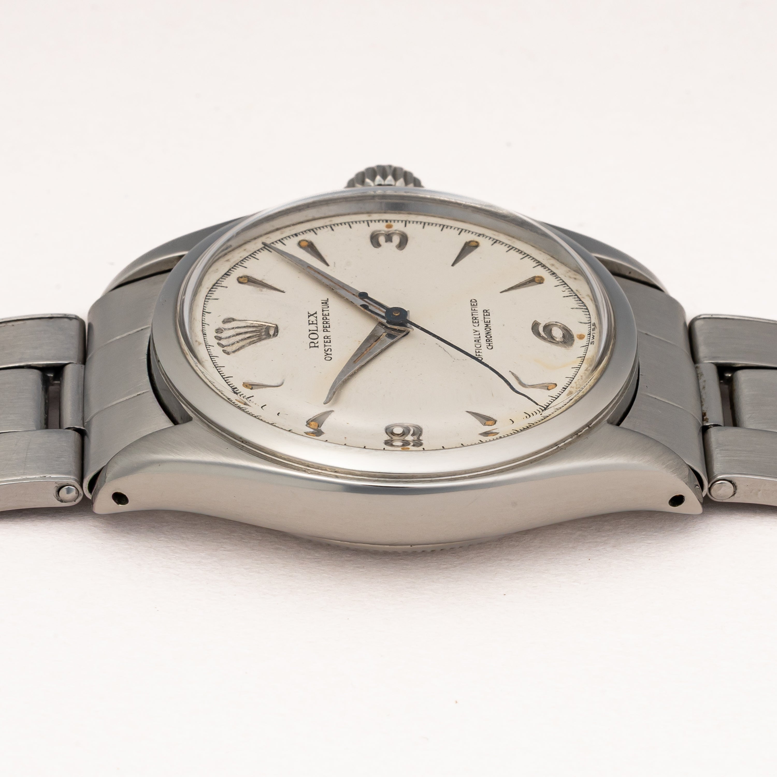 ロレックス セミバブルバック Ref.6084 エクスプローラーダイヤル 1953年製 自動巻き 純正リベットブレス
