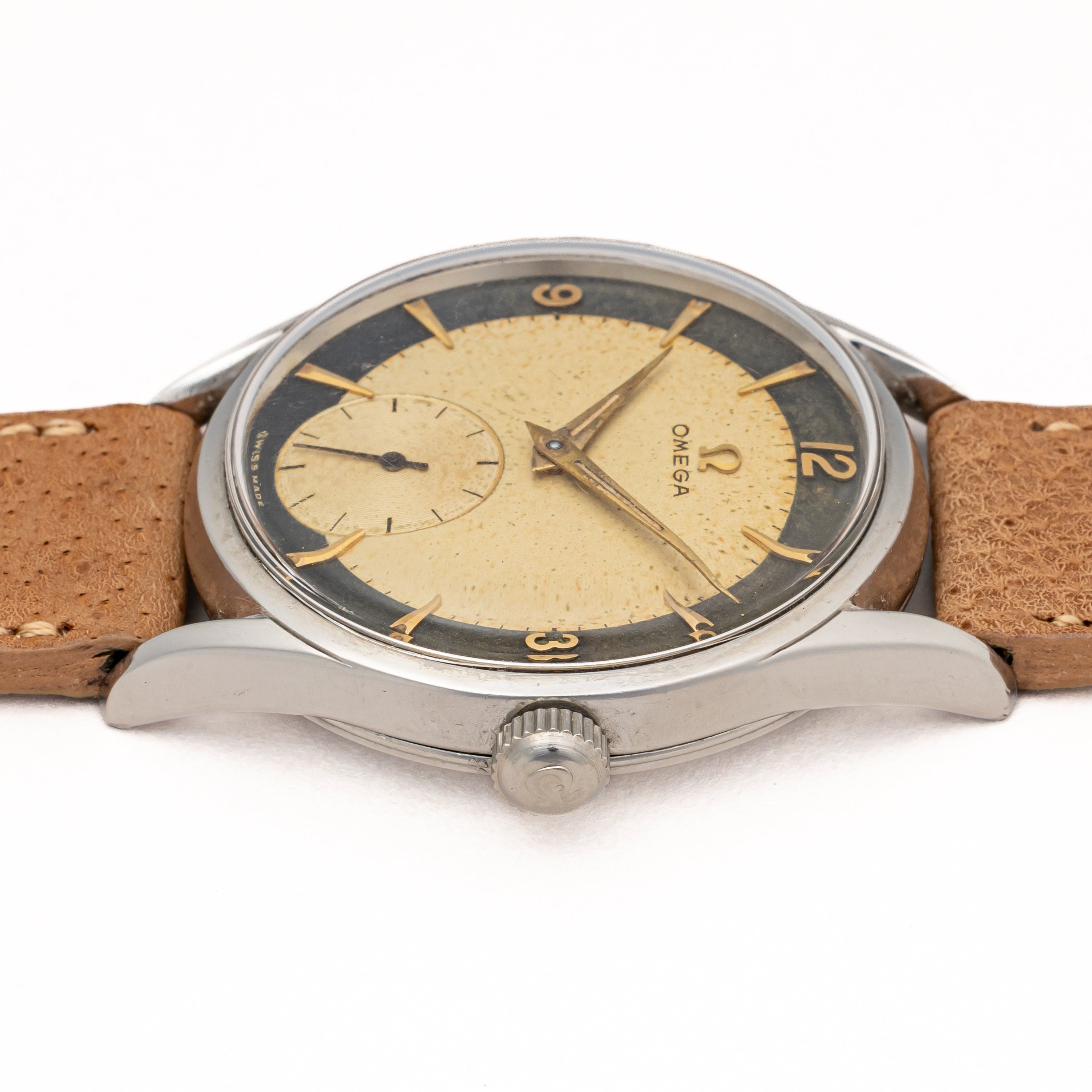 オメガ ブルズアイ 30mmキャリバー 1954年製 手巻き Ref.2791-2 Cal.266 純正尾錠付き