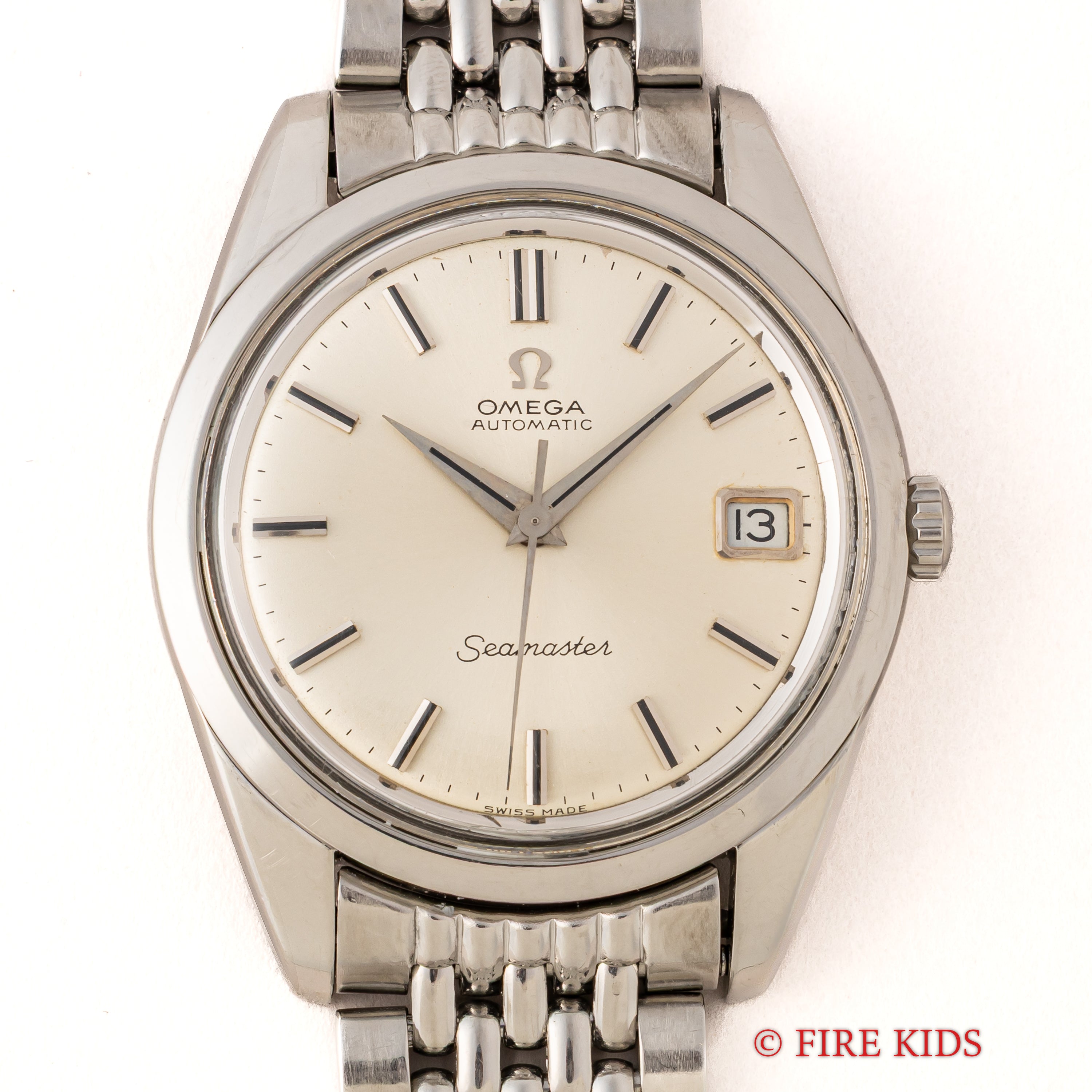 オメガ シーマスター 1966年製 Ref.166.010 自動巻 Cal.562 シルバーダイヤル 純正ライスブレス