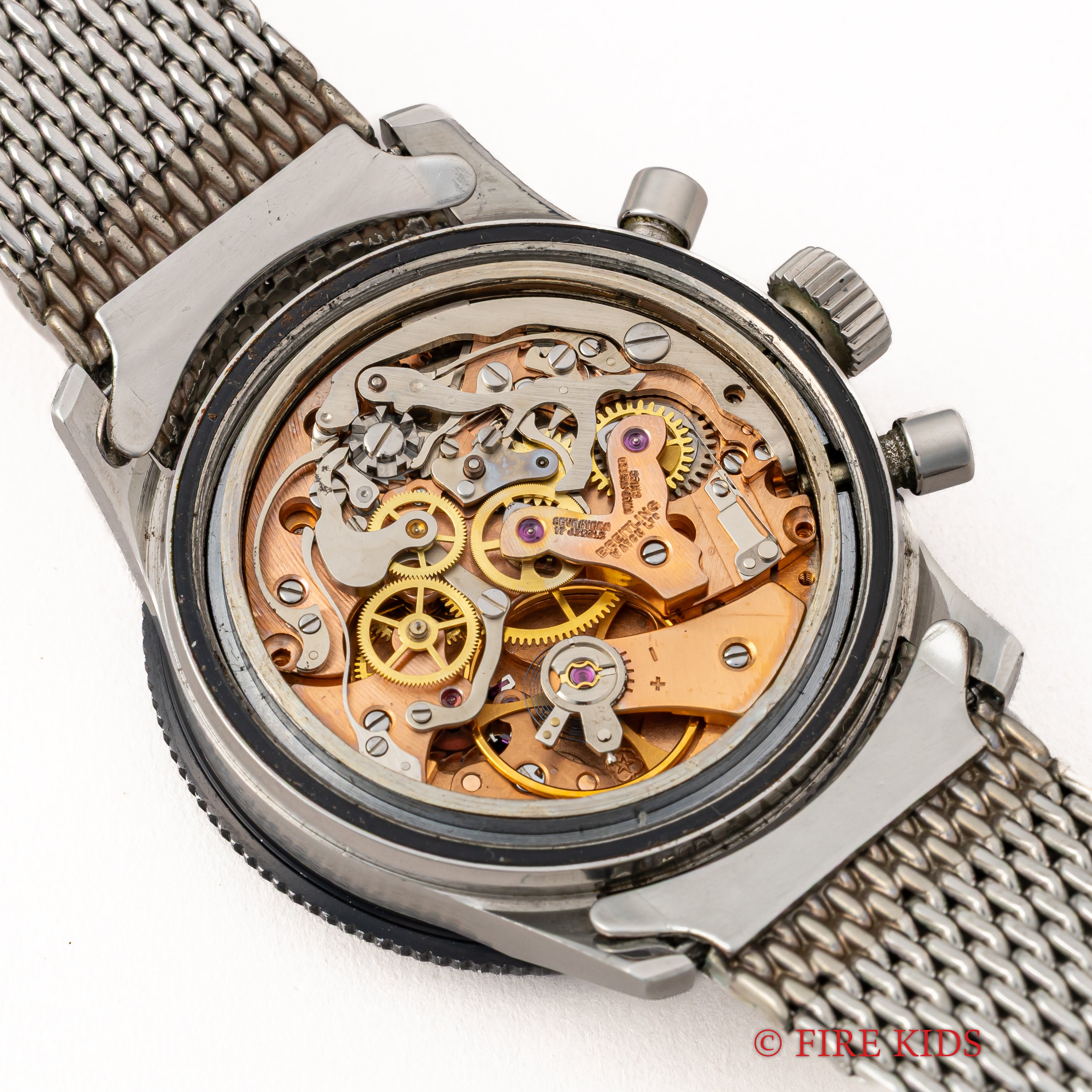 ブライトリング コ・パイロット 1960年代製 Ref.7650 クロノグラフ Venus178 純正メッシュブレス