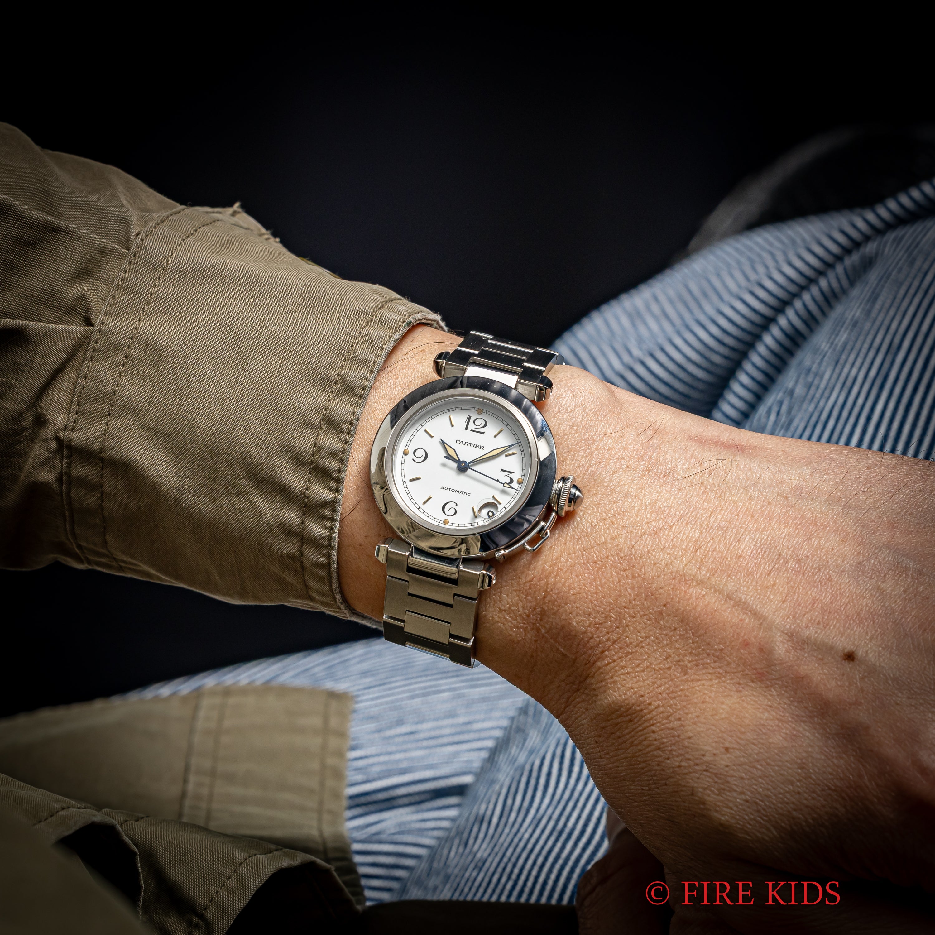 カルティエ パシャC 1990年代製 Ref.2324 ホワイトダイヤル トリチウム夜光 箱・ギャラ付き