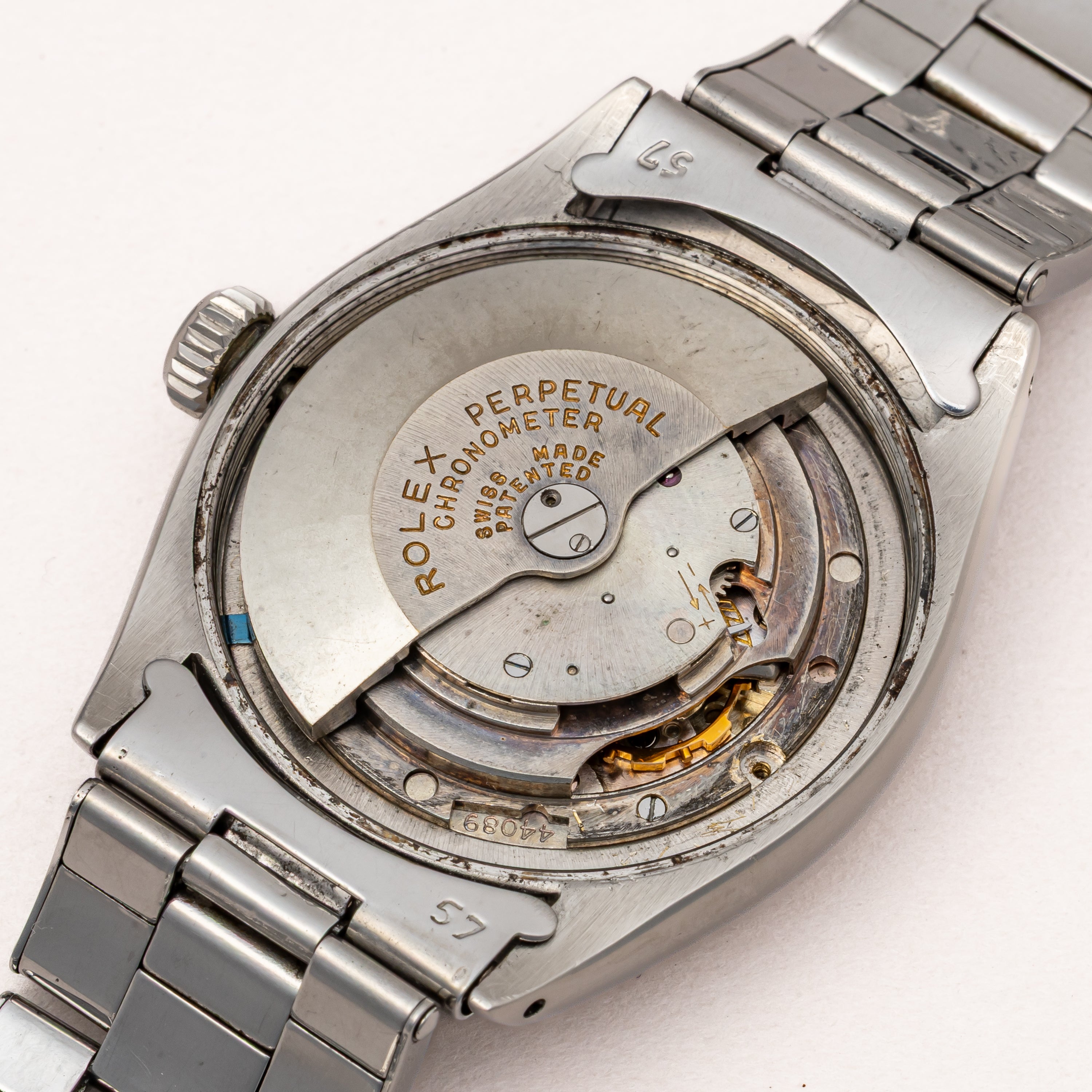 ロレックス セミバブルバック Ref.6084 エクスプローラーダイヤル 1953年製 自動巻き 純正リベットブレス