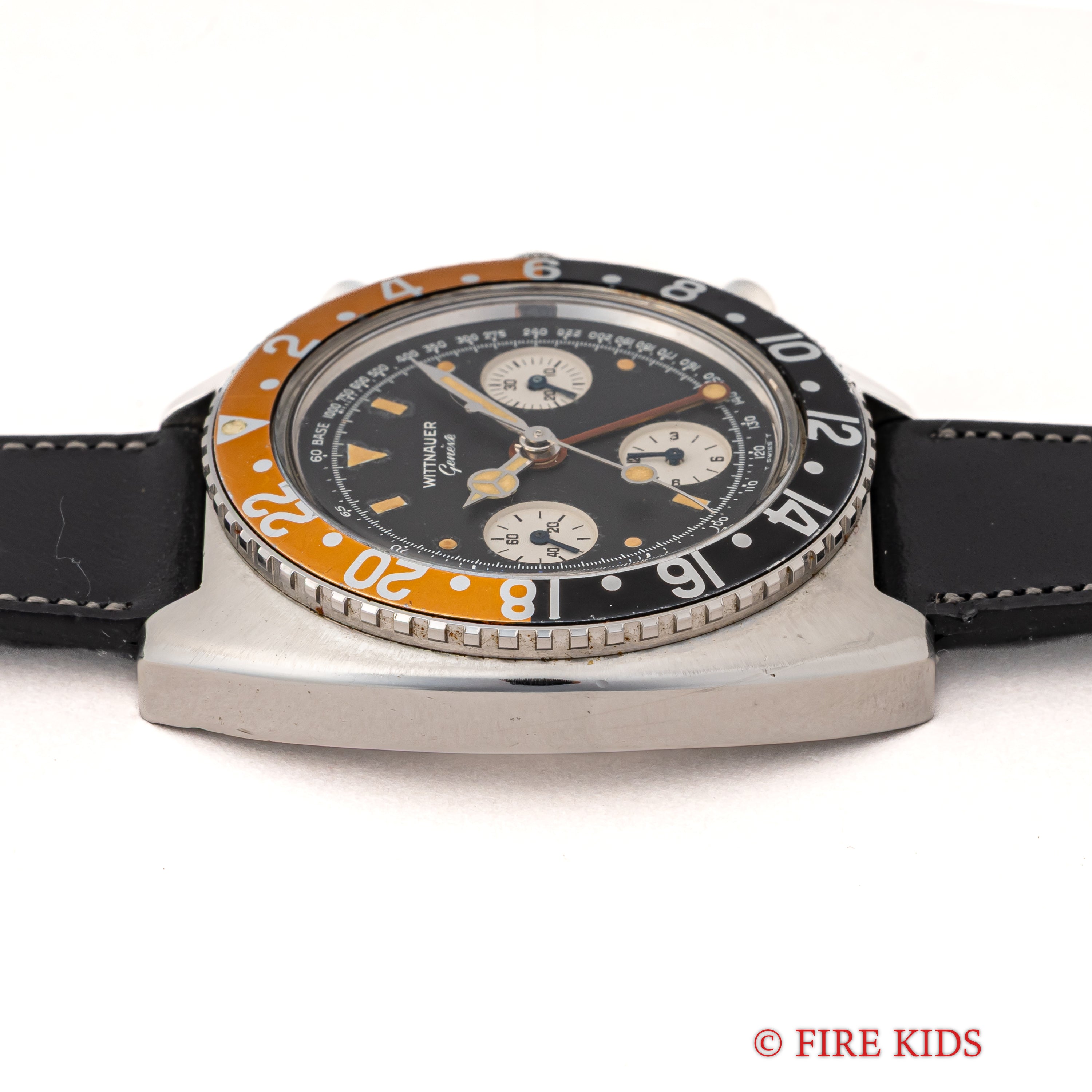 ウィットナー バルジュー724搭載GMTクロノグラフ 1960年代製 手巻 Cal.724 コークベゼル