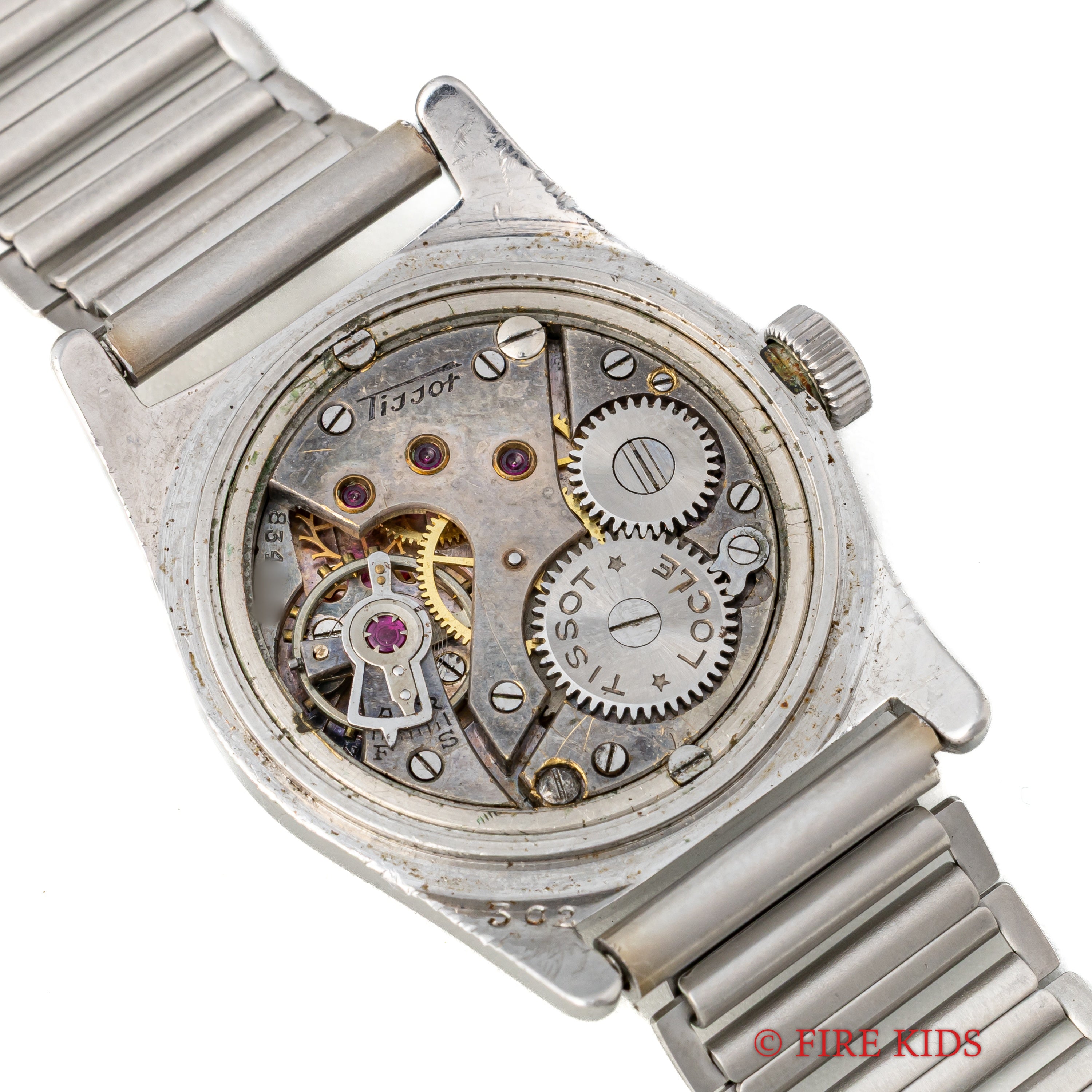 ティソ アンチマグネティック 初期型防水モデル 1930年代製 手巻 ツートンアラビアダイヤル