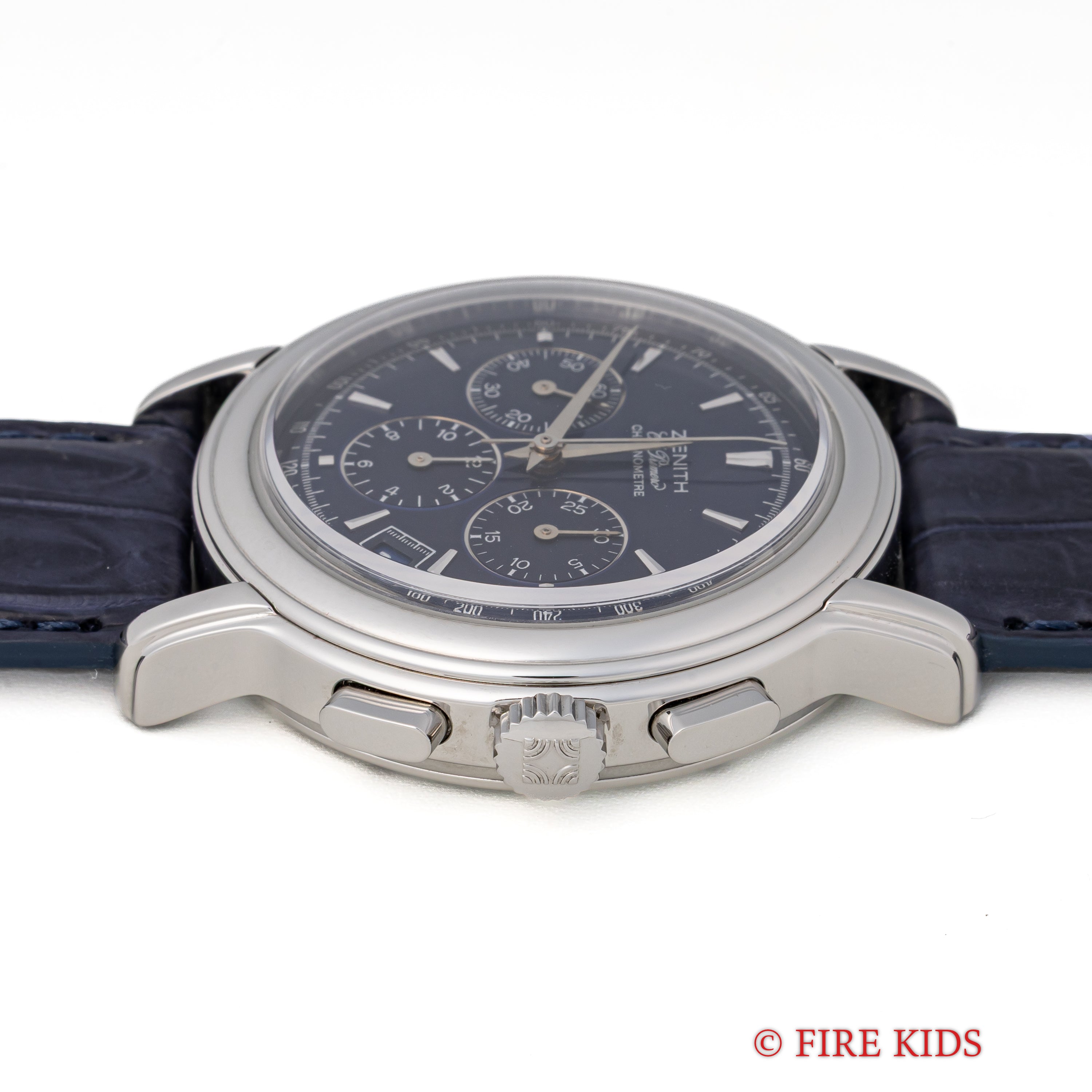 ゼニス エルプリメロ クロノマスター 1995年製 ブルーダイヤル クロノメーター スケルトンバック 箱クロノメーター証付