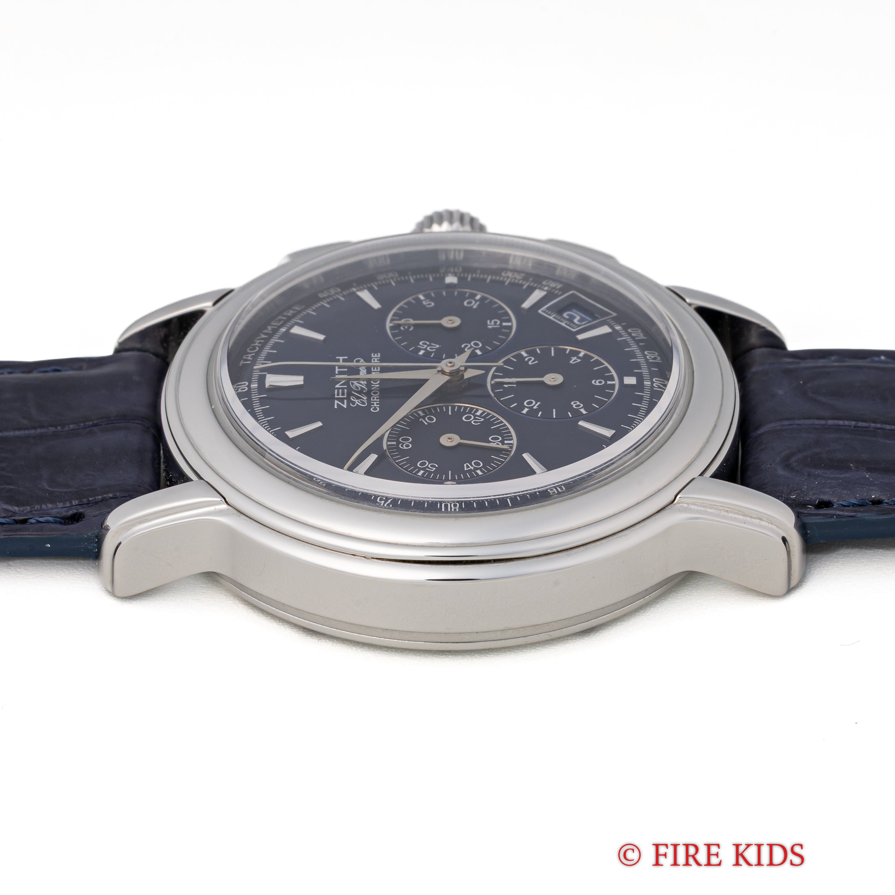 ゼニス エルプリメロ クロノマスター 1995年製 ブルーダイヤル クロノメーター スケルトンバック 箱クロノメーター証付