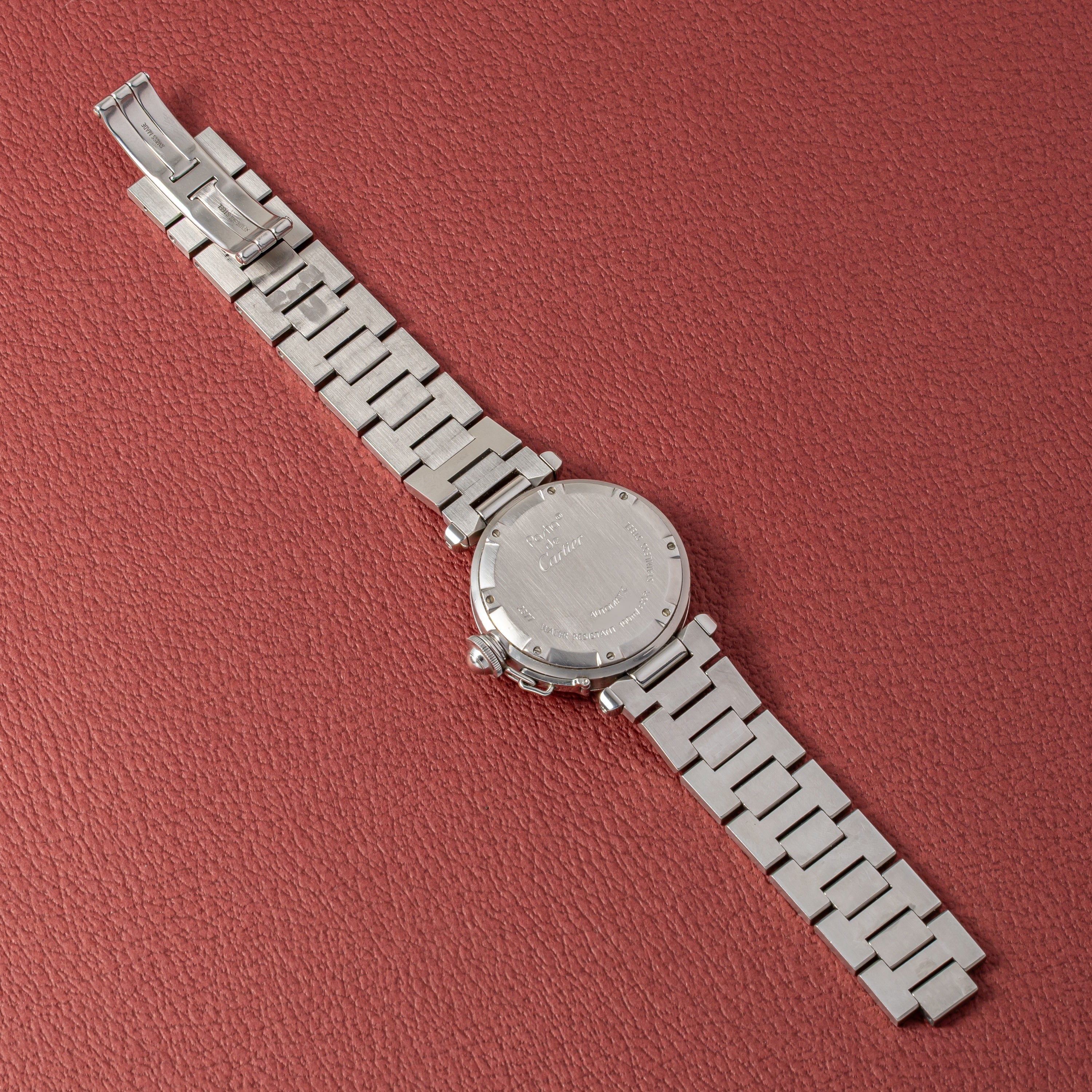 カルティエ パシャC メリディアン 2004年発行ギャラ Ref.2377 GMT シルバーダイヤル 箱、ギャラ付き