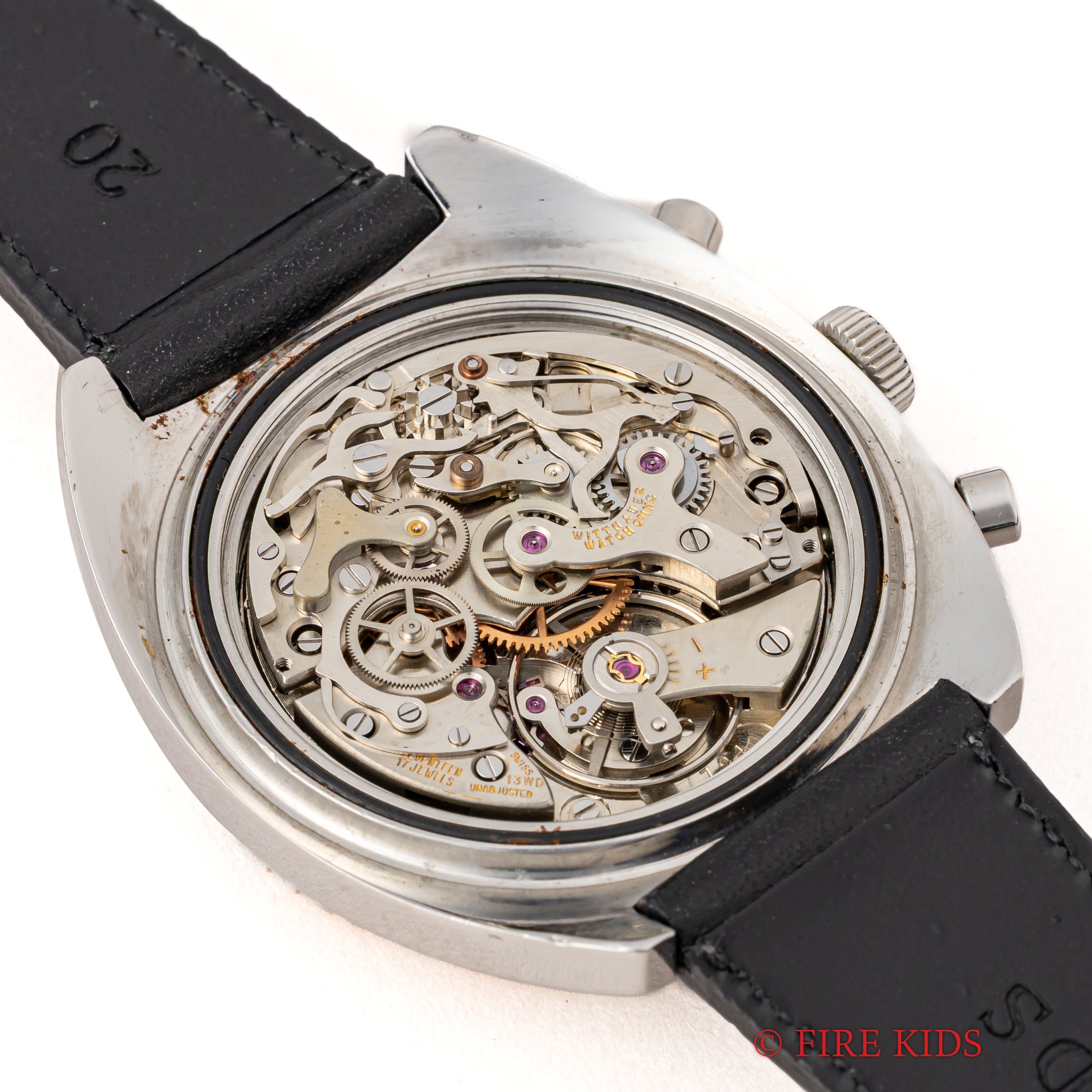 ウィットナー バルジュー724搭載GMTクロノグラフ 1960年代製 手巻 Cal.724 コークベゼル