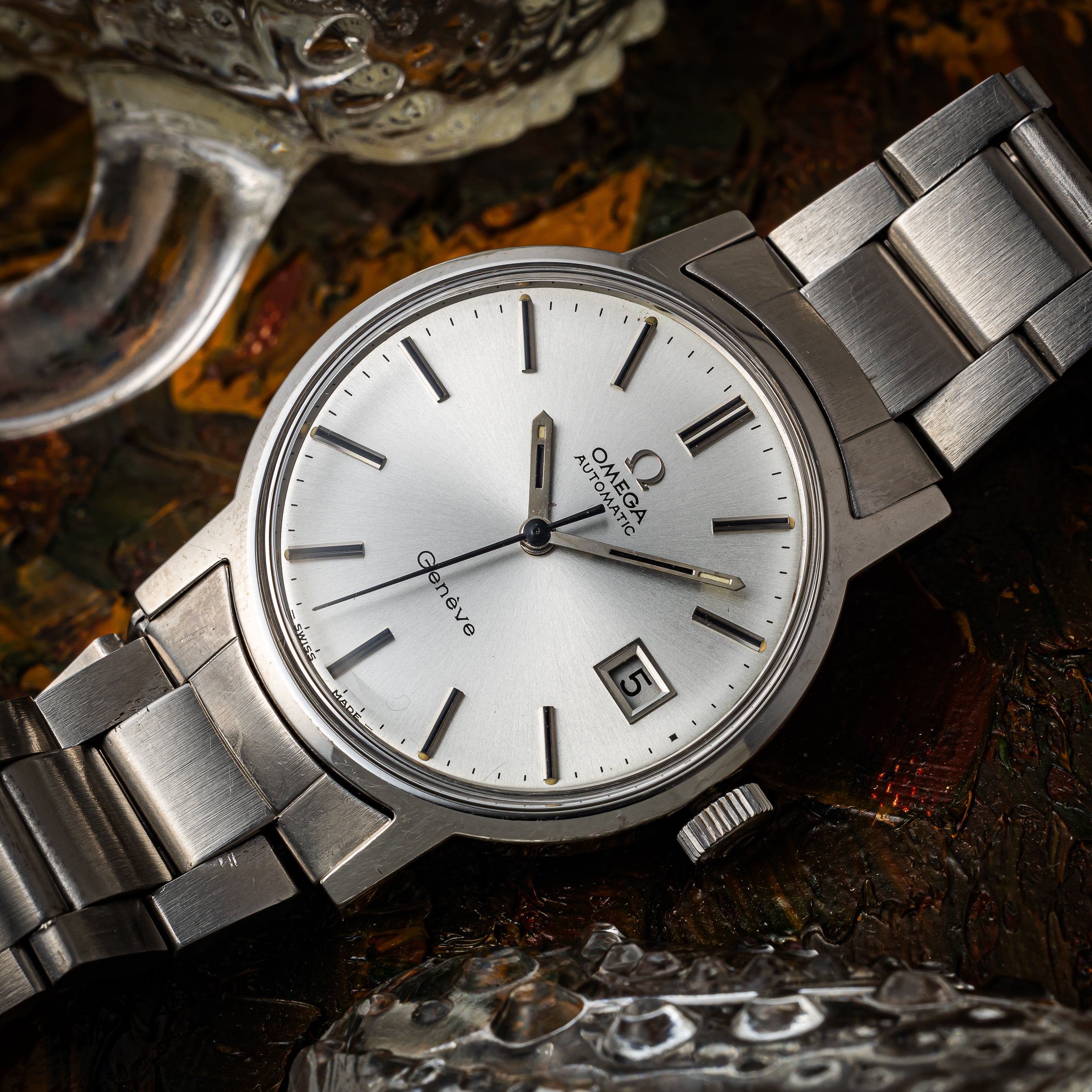 オメガ ジュネーブ 1972年製 Ref.166098 シルバーダイヤル ブレス付き