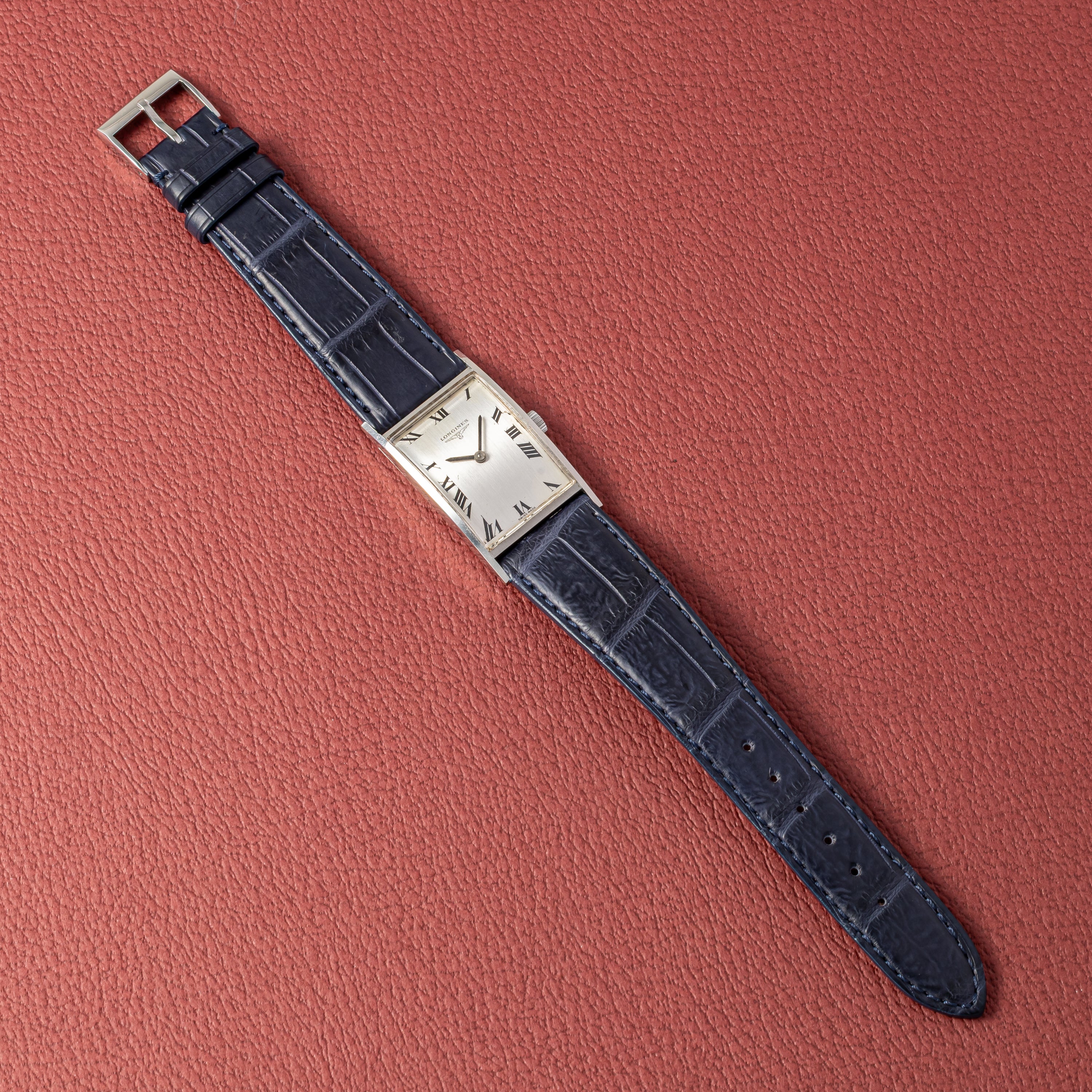 ロンジン レクタンギュラー 1967年製 ローマンダイヤル 手巻 Cal. 370 純正尾錠付き