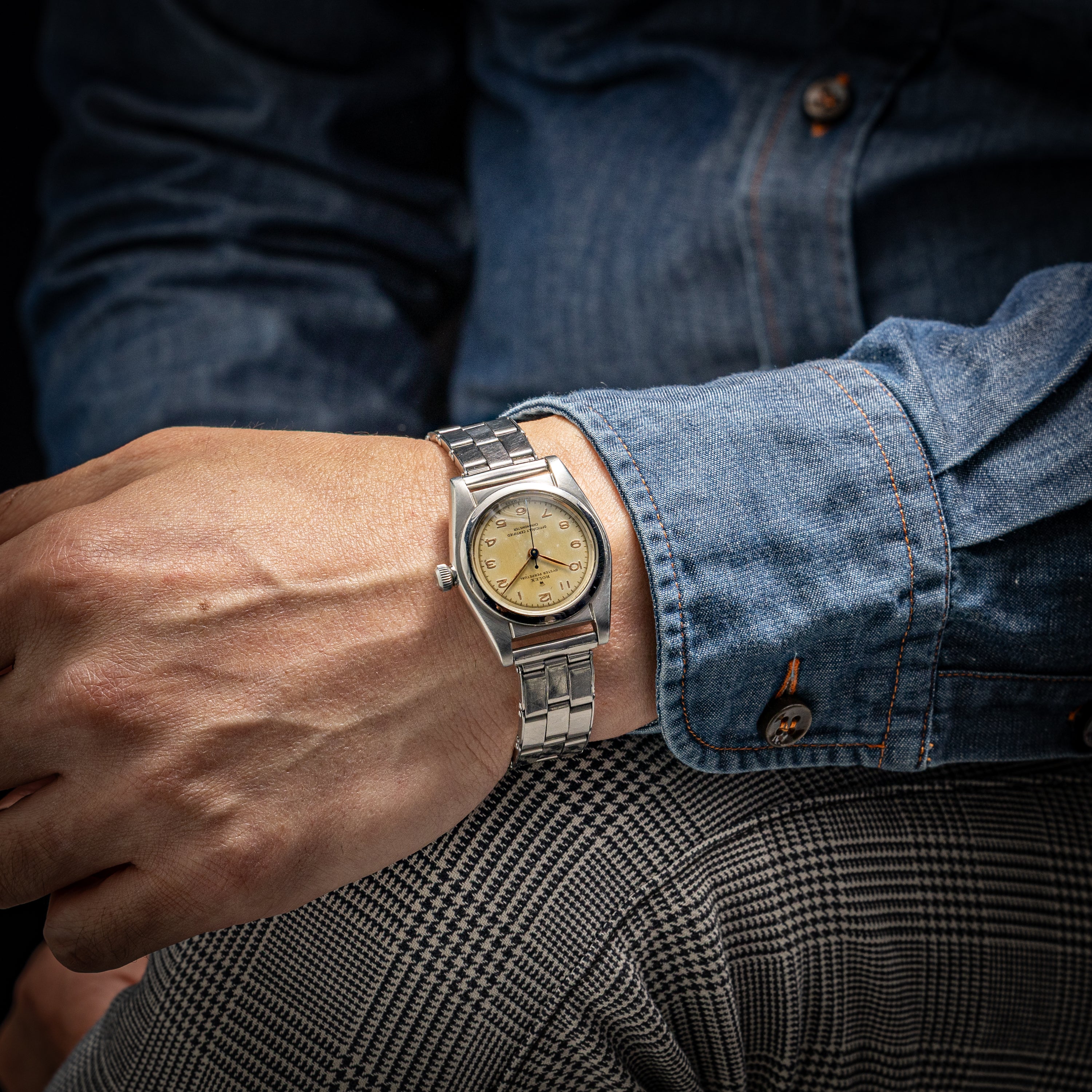 ロレックス バブルバック アラビアダイヤル 1946年製 Ref.2940  CLEWCOブレス