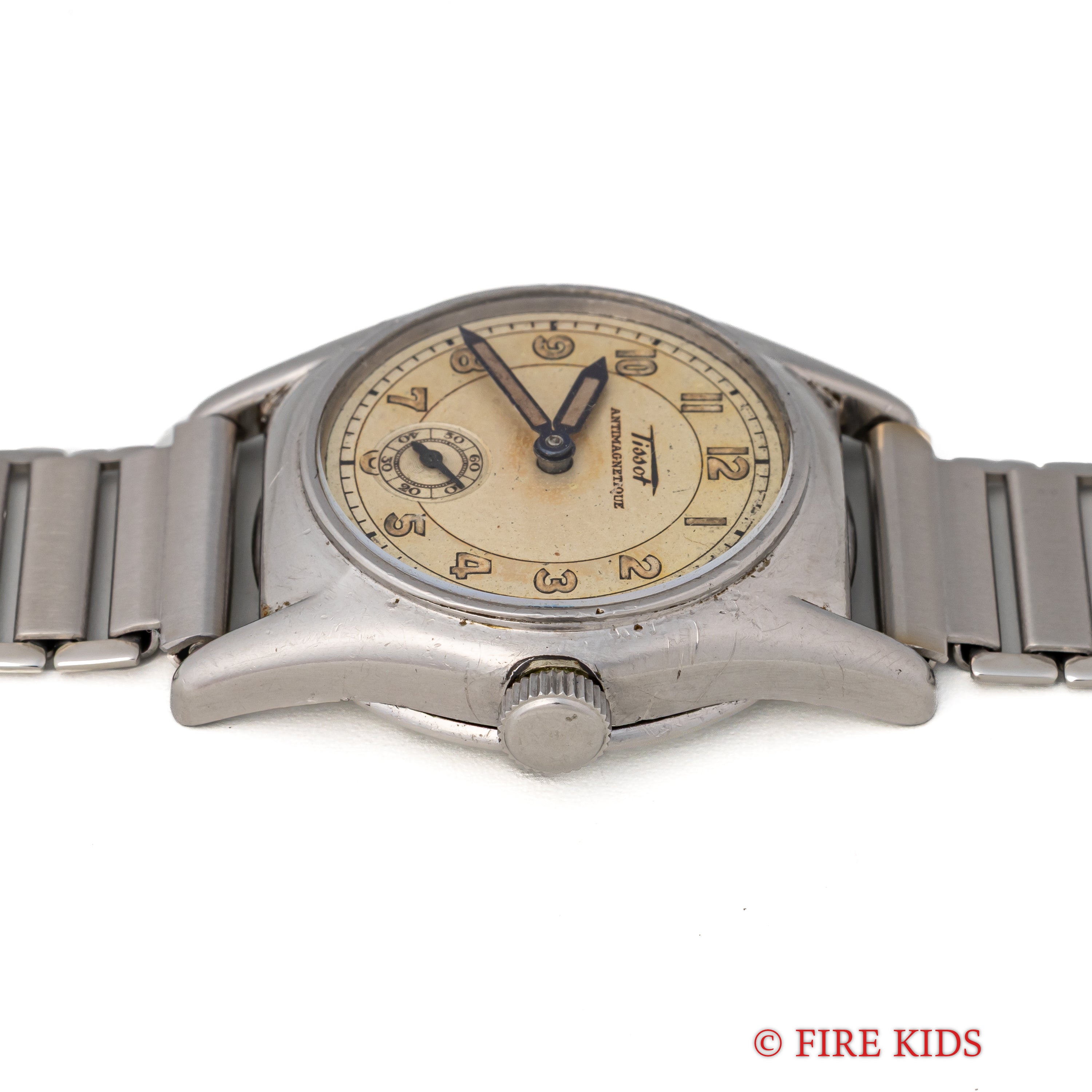 ティソ アンチマグネティック 初期型防水モデル 1930年代製 手巻 ツートンアラビアダイヤル