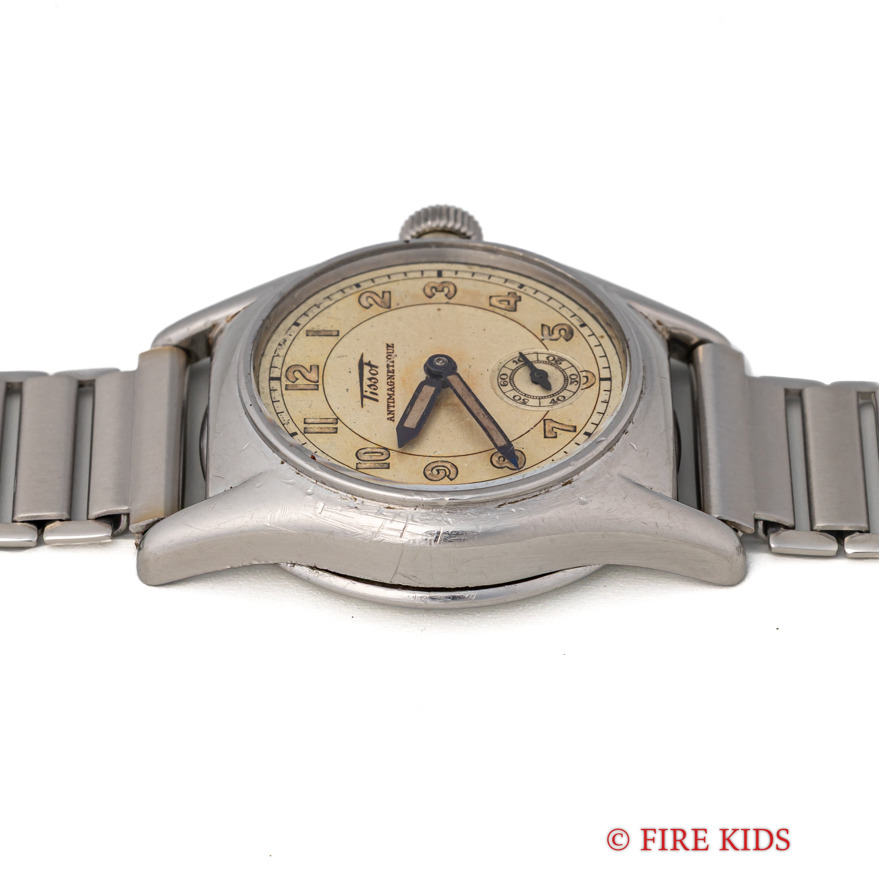ティソ アンチマグネティック 初期型防水モデル 1930年代製 手巻 ツートンアラビアダイヤル