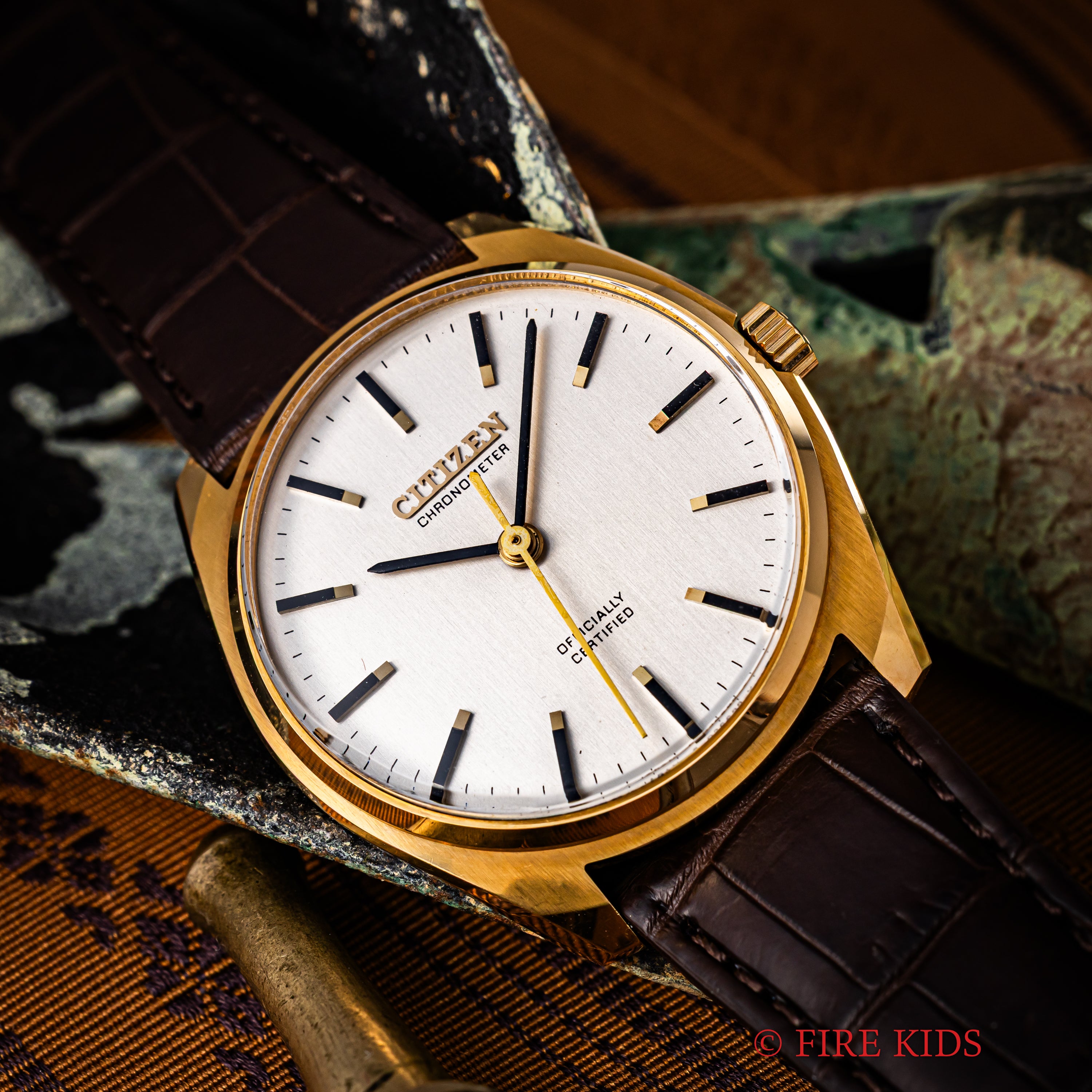 シチズン 18金無垢クロノメーター 1971年製 手巻 Cal.0920 18KYG