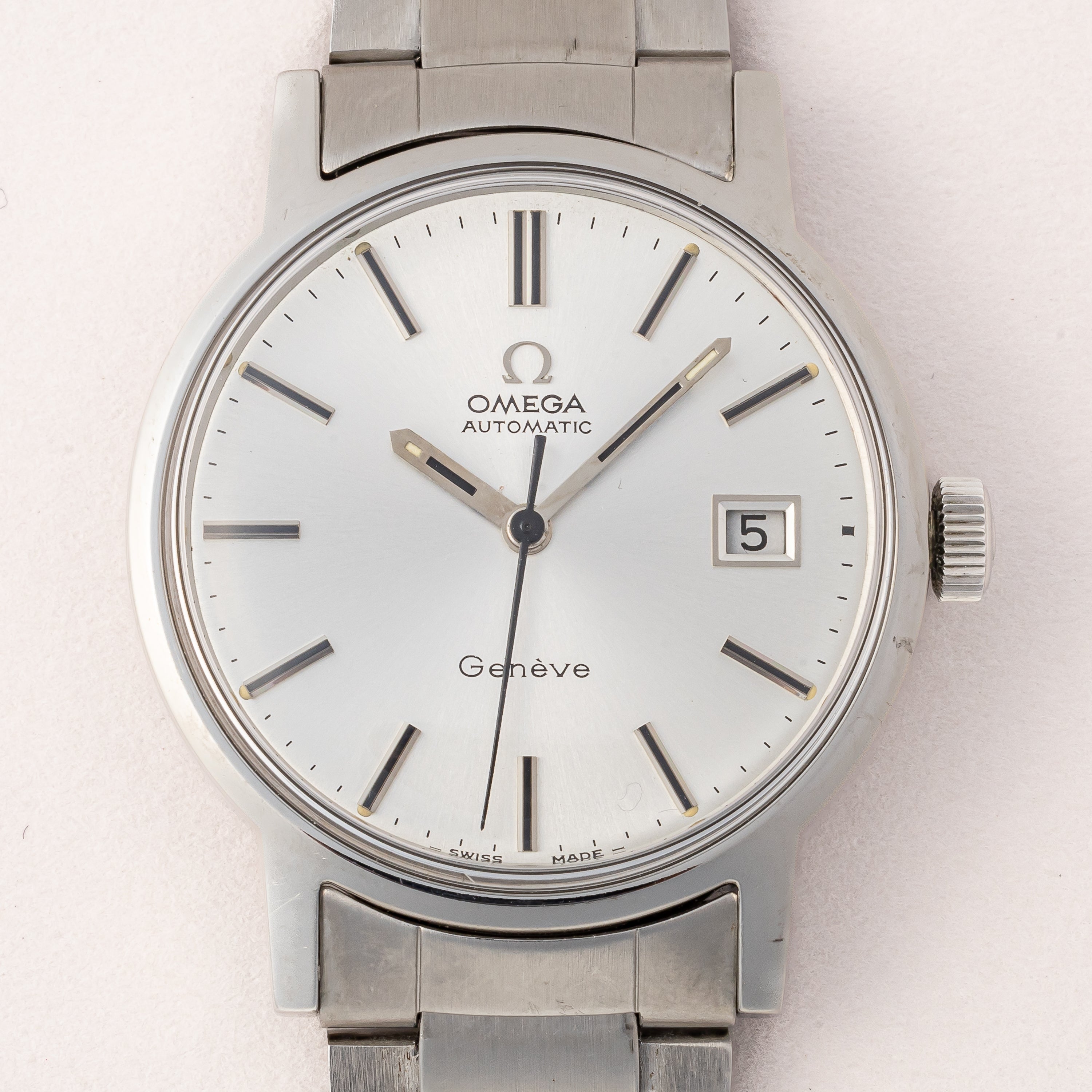 オメガ ジュネーブ 1972年製 Ref.166098 シルバーダイヤル ブレス付き