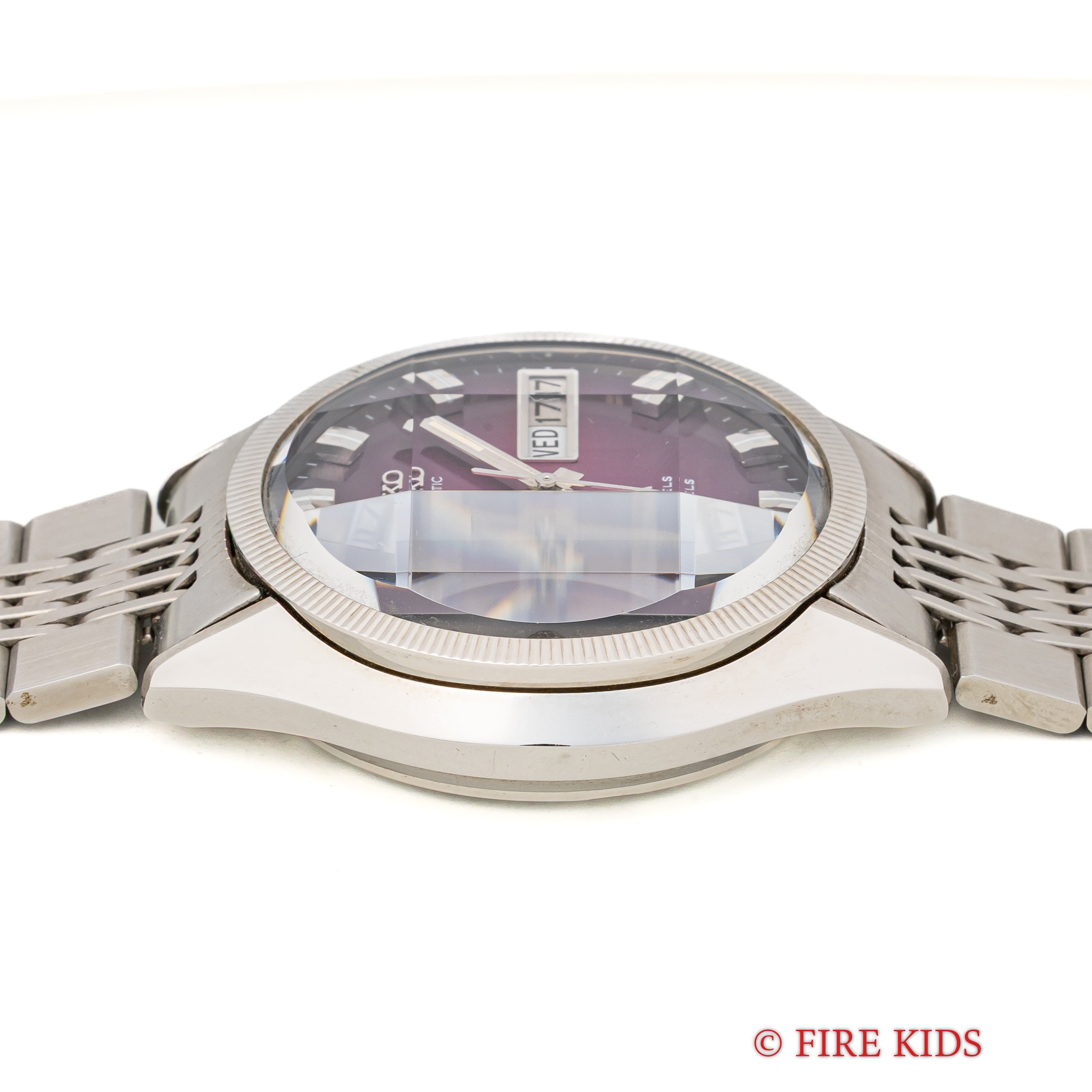 セイコー ロードマチック Ref.5606-7330 1974年製 カットガラス パープルダイヤル 純正ブレス タグ付き