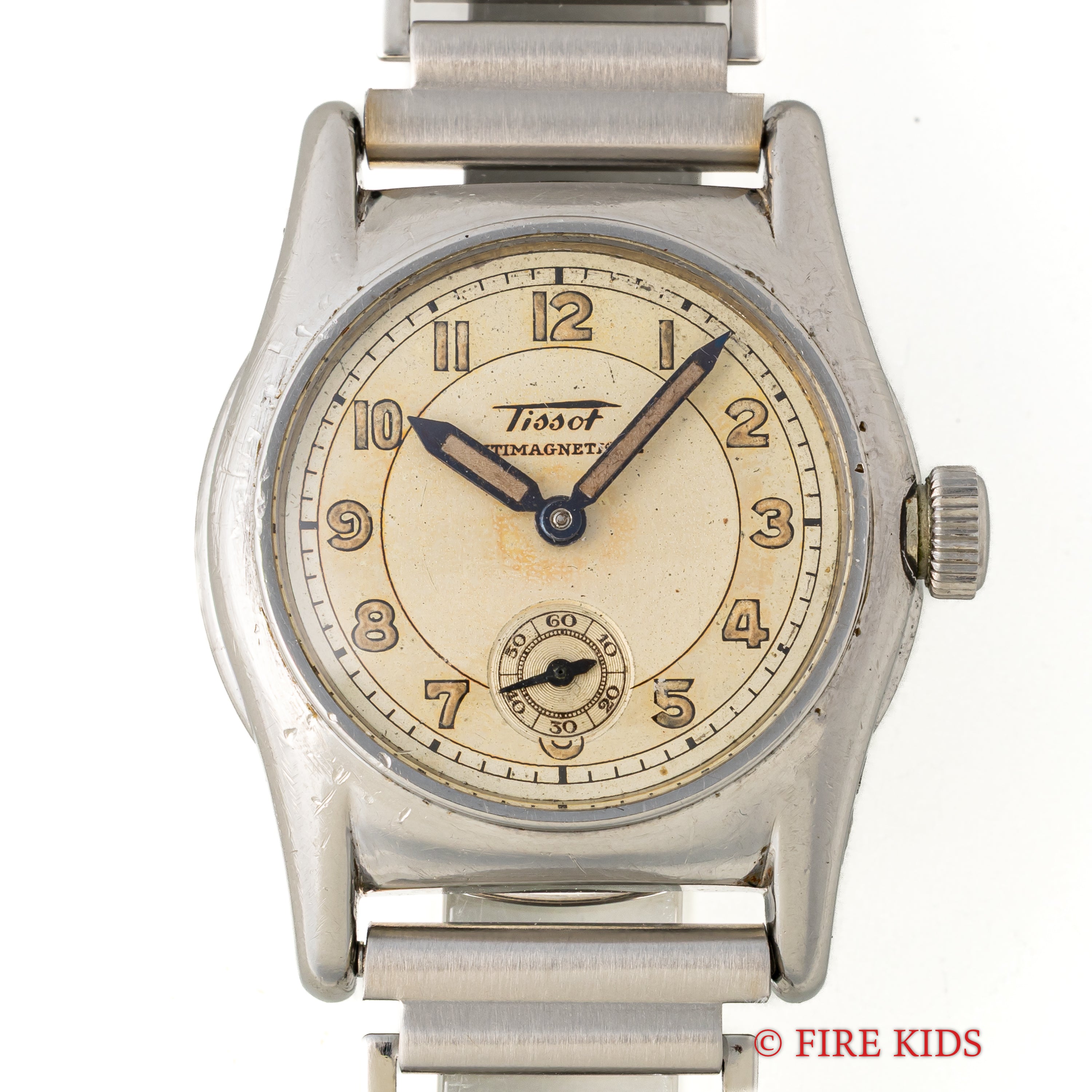 ティソ アンチマグネティック 初期型防水モデル 1930年代製 手巻 ツートンアラビアダイヤル