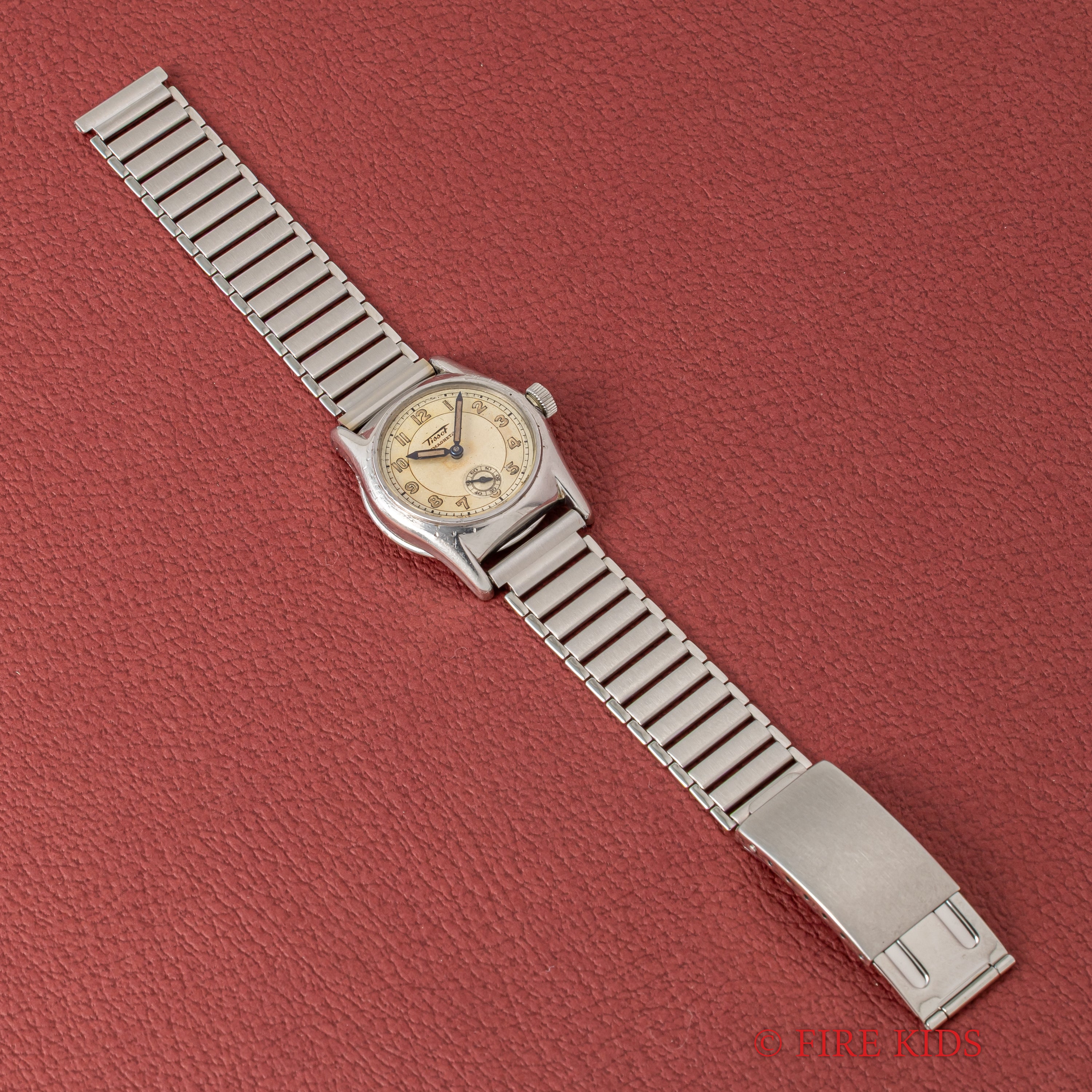 ティソ アンチマグネティック 初期型防水モデル 1930年代製 手巻 ツートンアラビアダイヤル