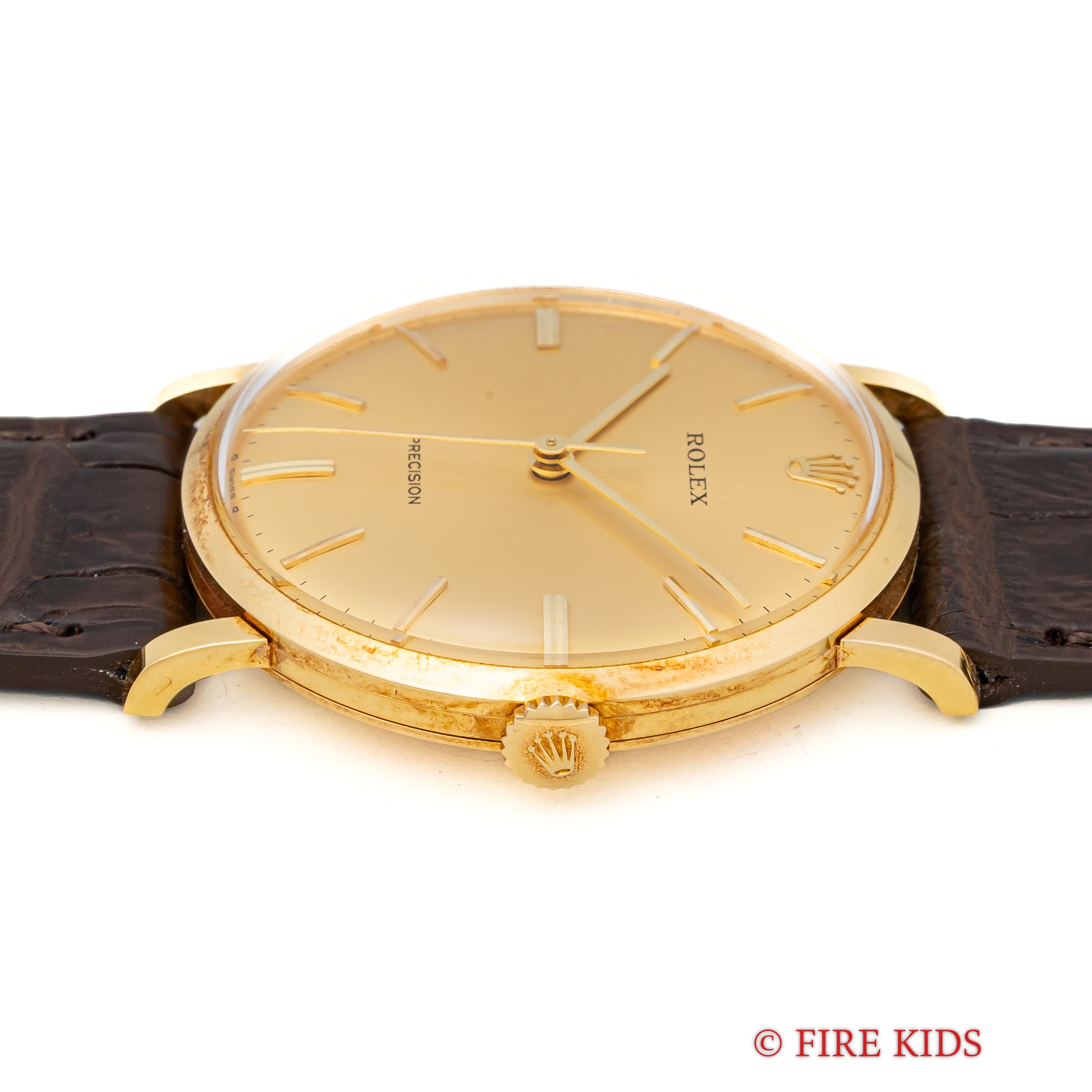 ロレックス プレシジョン 1973年製 18金無垢 手巻き Ref.3410 ノンオイスターケース