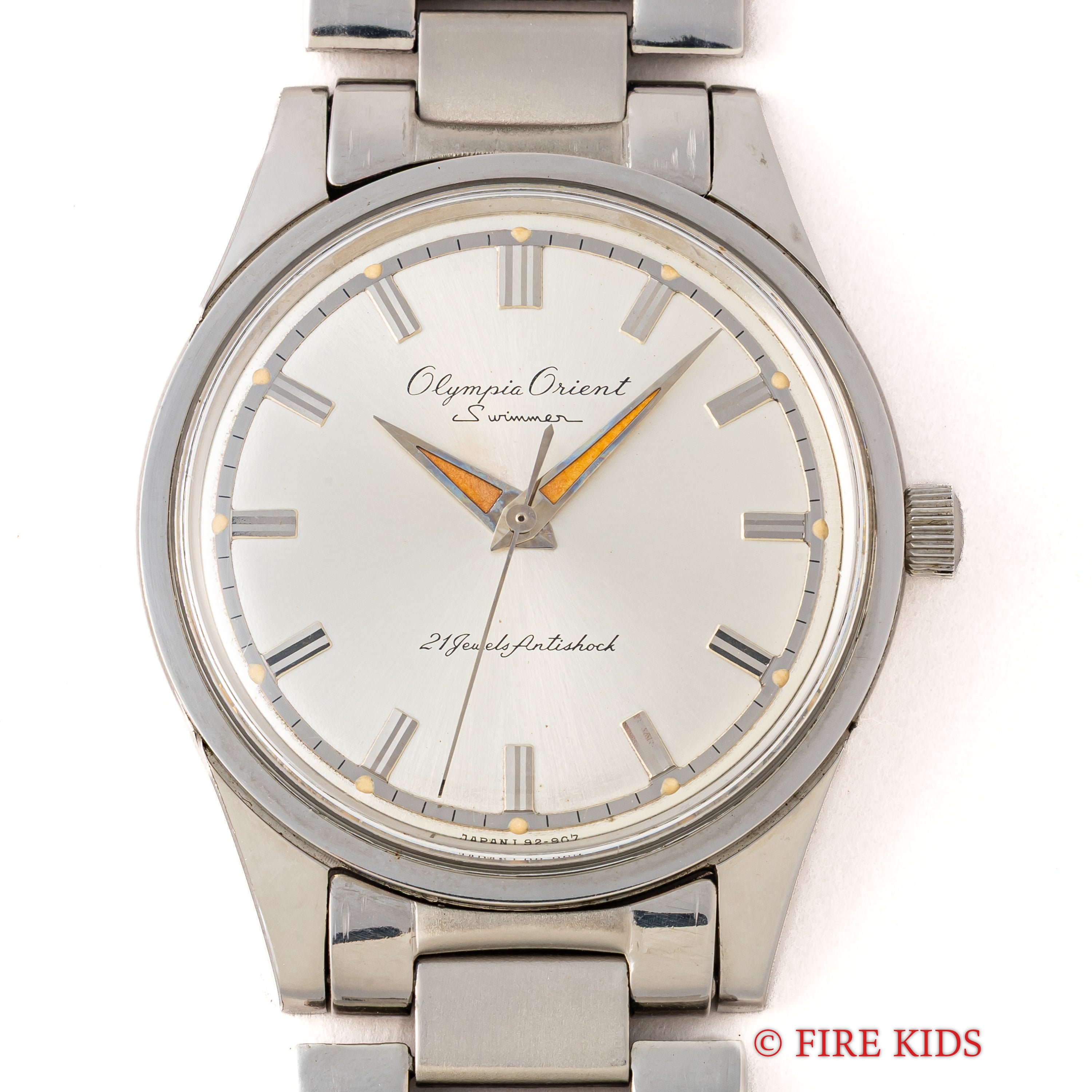 オリンピアオリエント スイマー 21石 手巻き 1960年代製 Ref.119909 フラットベゼル