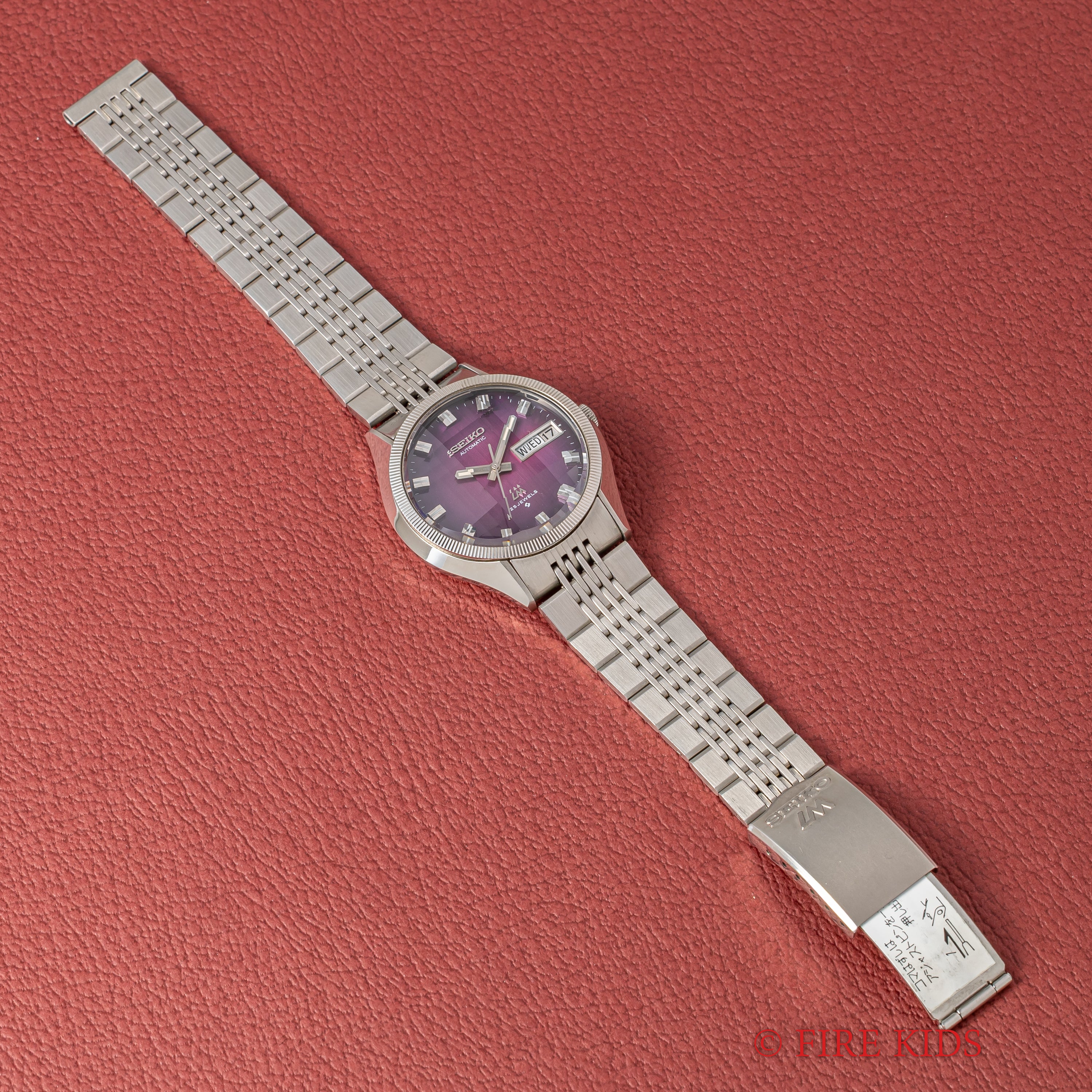 セイコー ロードマチック Ref.5606-7330 1974年製 カットガラス パープルダイヤル 純正ブレス タグ付き