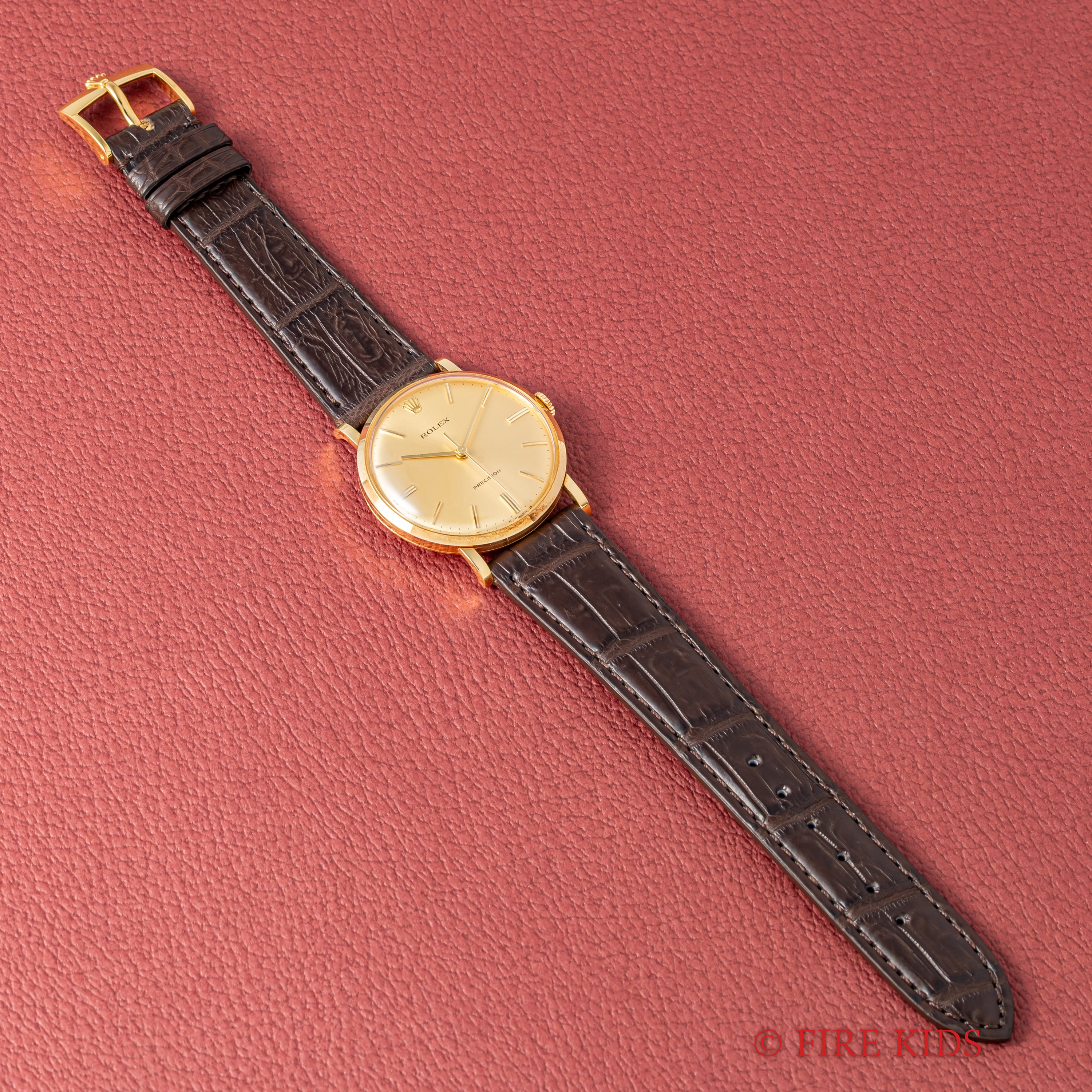 ロレックス プレシジョン 1973年製 18金無垢 手巻き Ref.3410 ノンオイスターケース