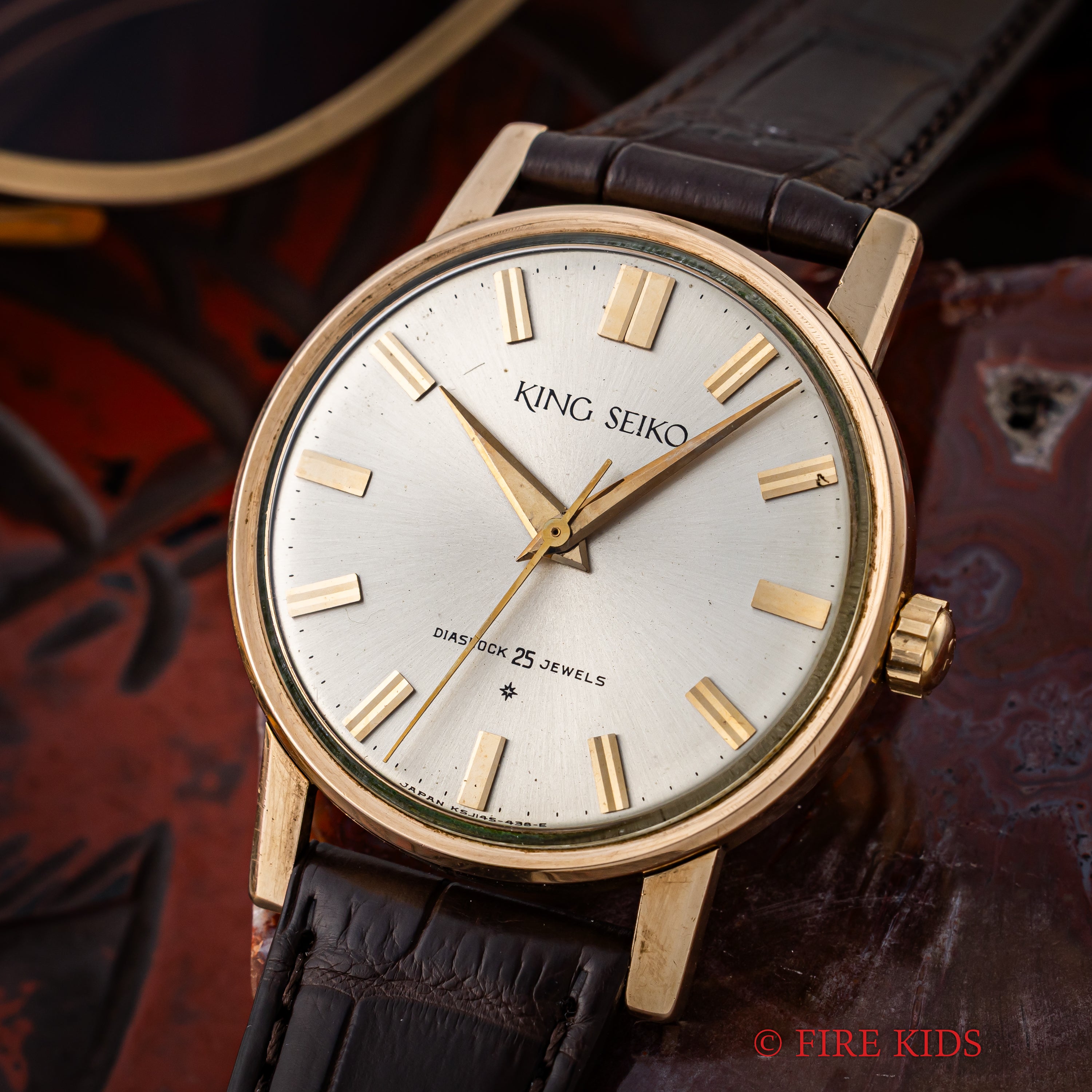 キングセイコーファーストモデル 1963年製 100ミクロン金張り Ref. J14102 KS