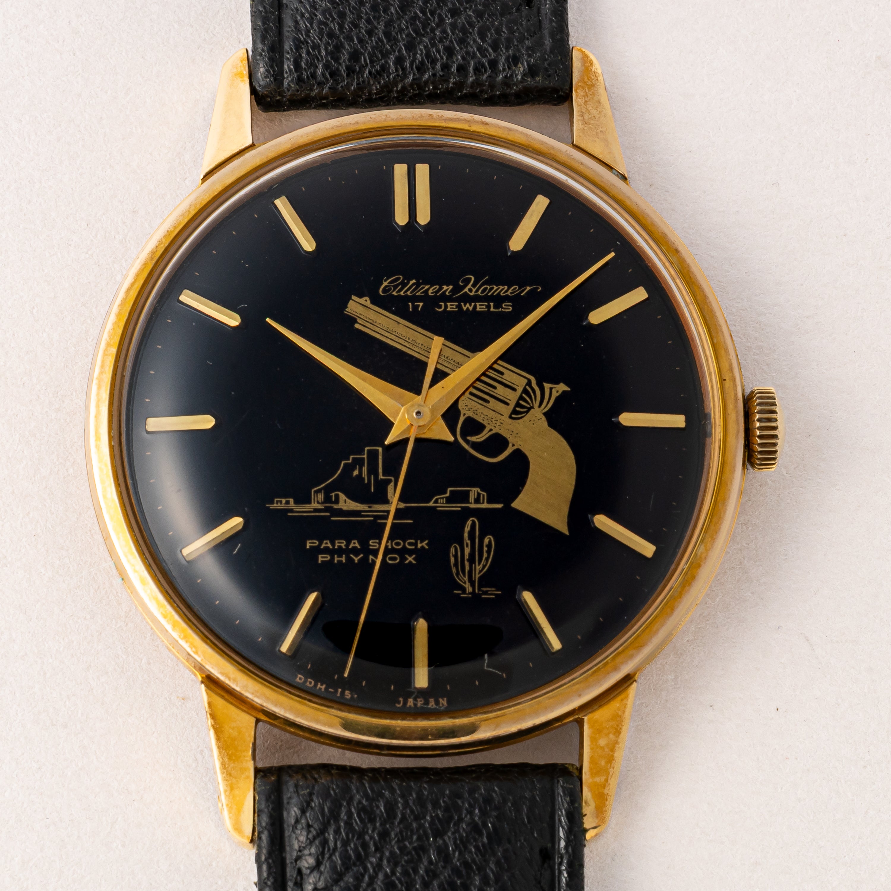 シチズン 1962年製 ホーマー ブラックダイヤル ピストル サボテン 手巻き 美品