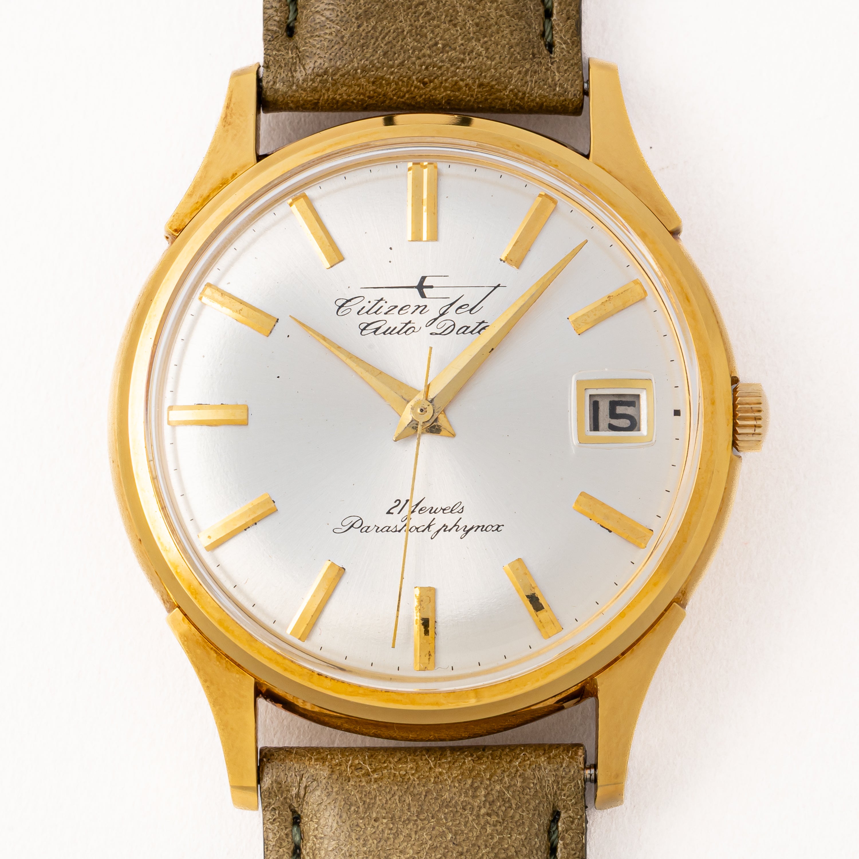 シチズン ジェット オートデーター 38mmケース 自動巻き 21石 1963年製 Ref.AD515703