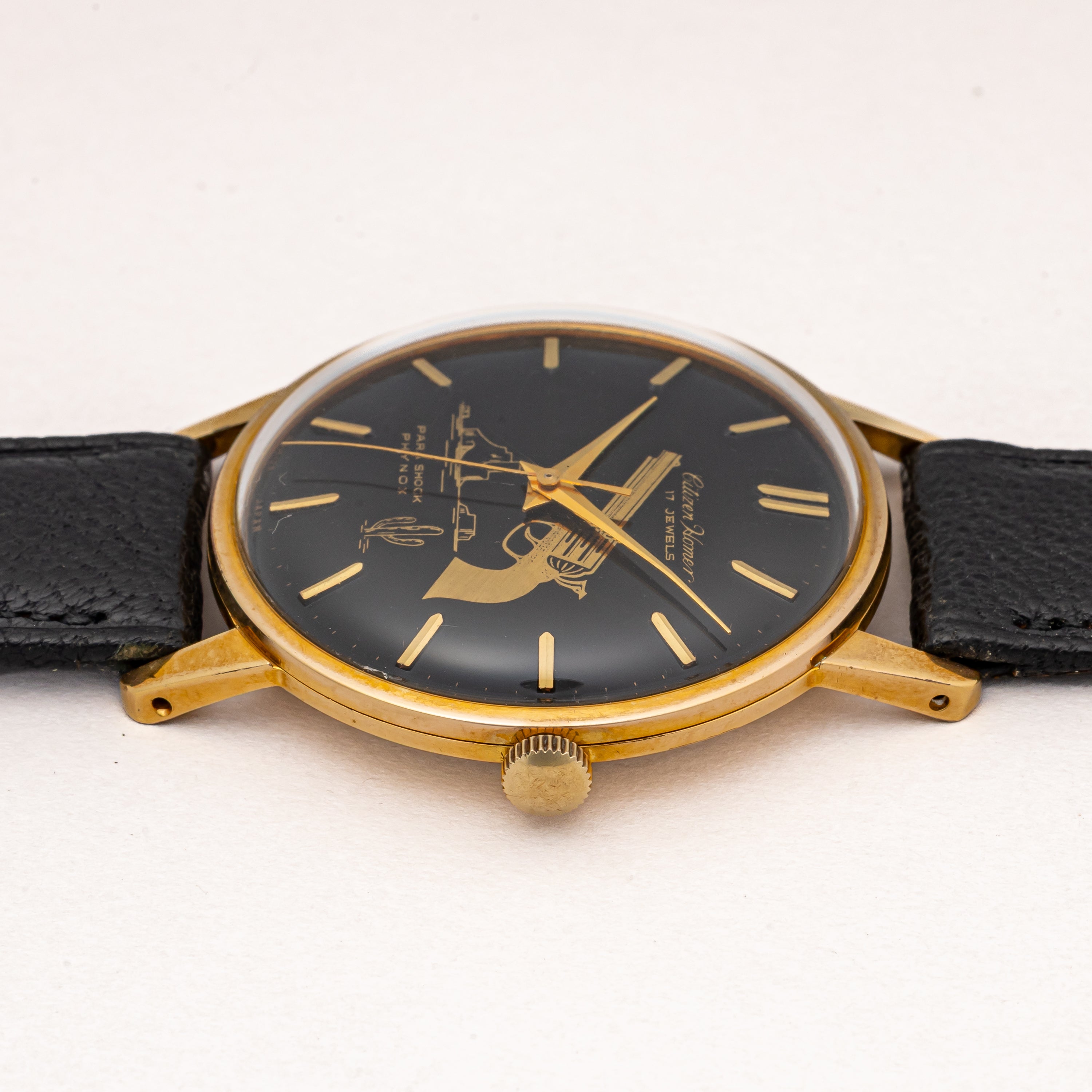 シチズン 1962年製 ホーマー ブラックダイヤル ピストル サボテン 手巻き 美品