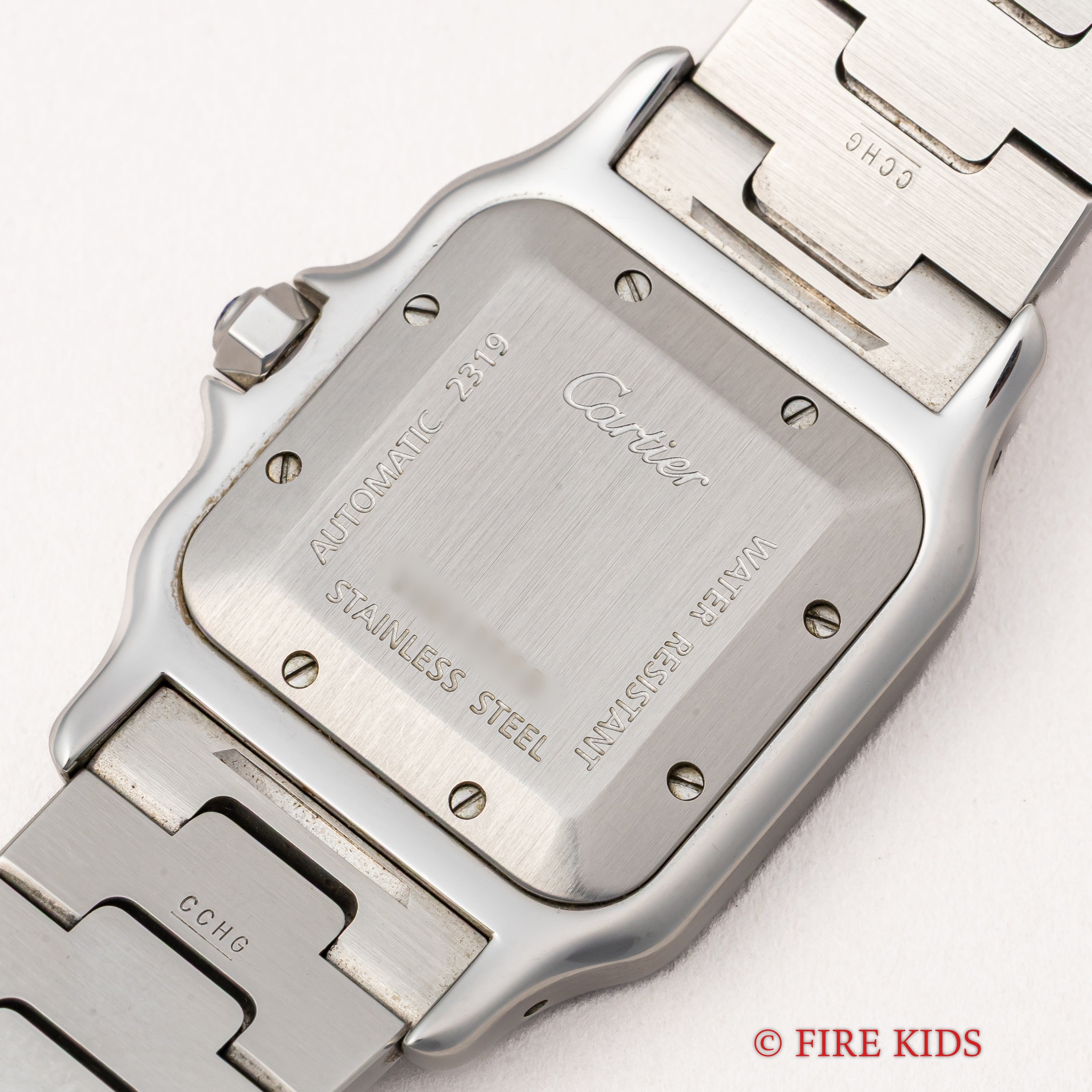 カルティエ サントスガルべ LMサイズ 自動巻き 2002年製 SIHH2000本限定モデル グレーダイヤル