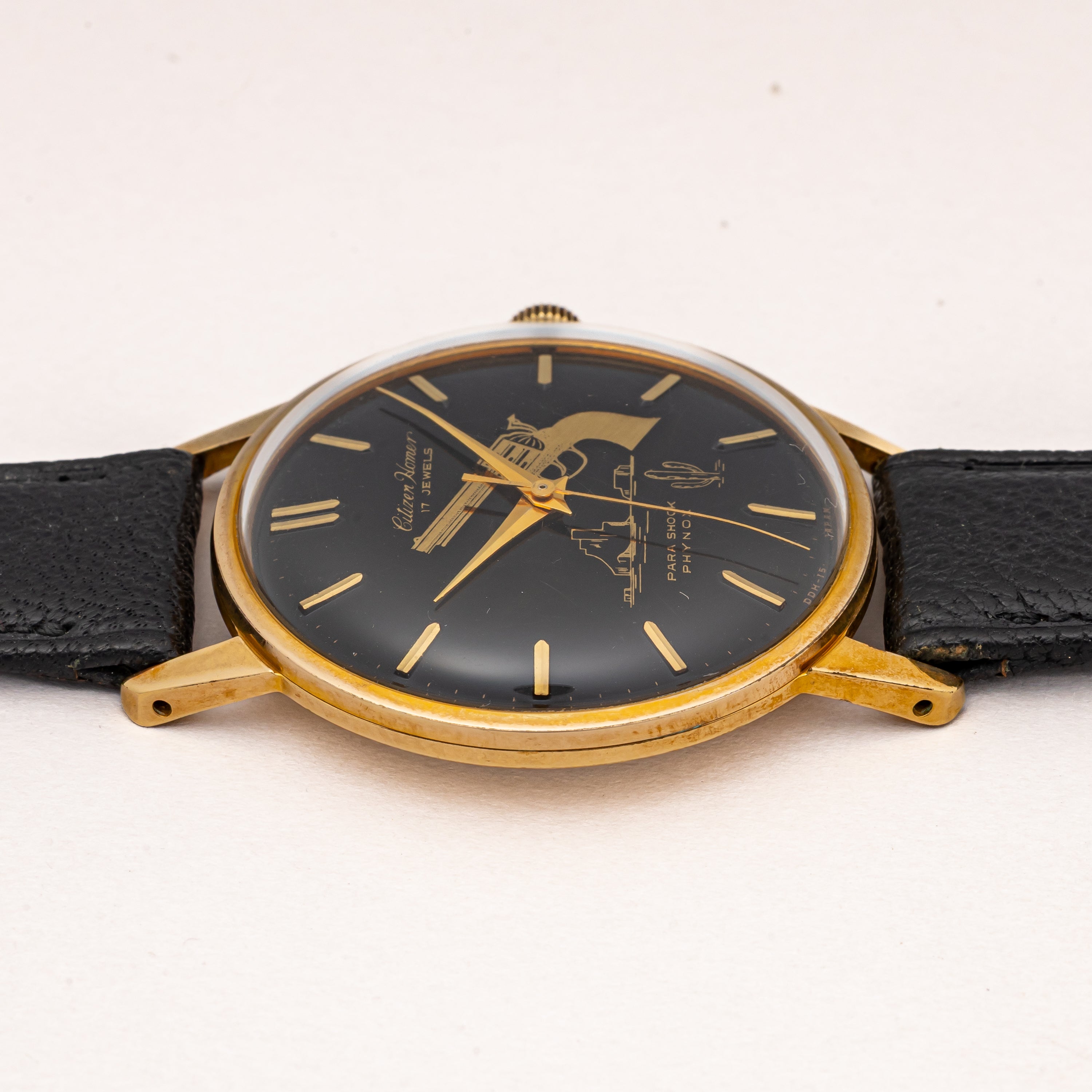 シチズン 1962年製 ホーマー ブラックダイヤル ピストル サボテン 手巻き 美品