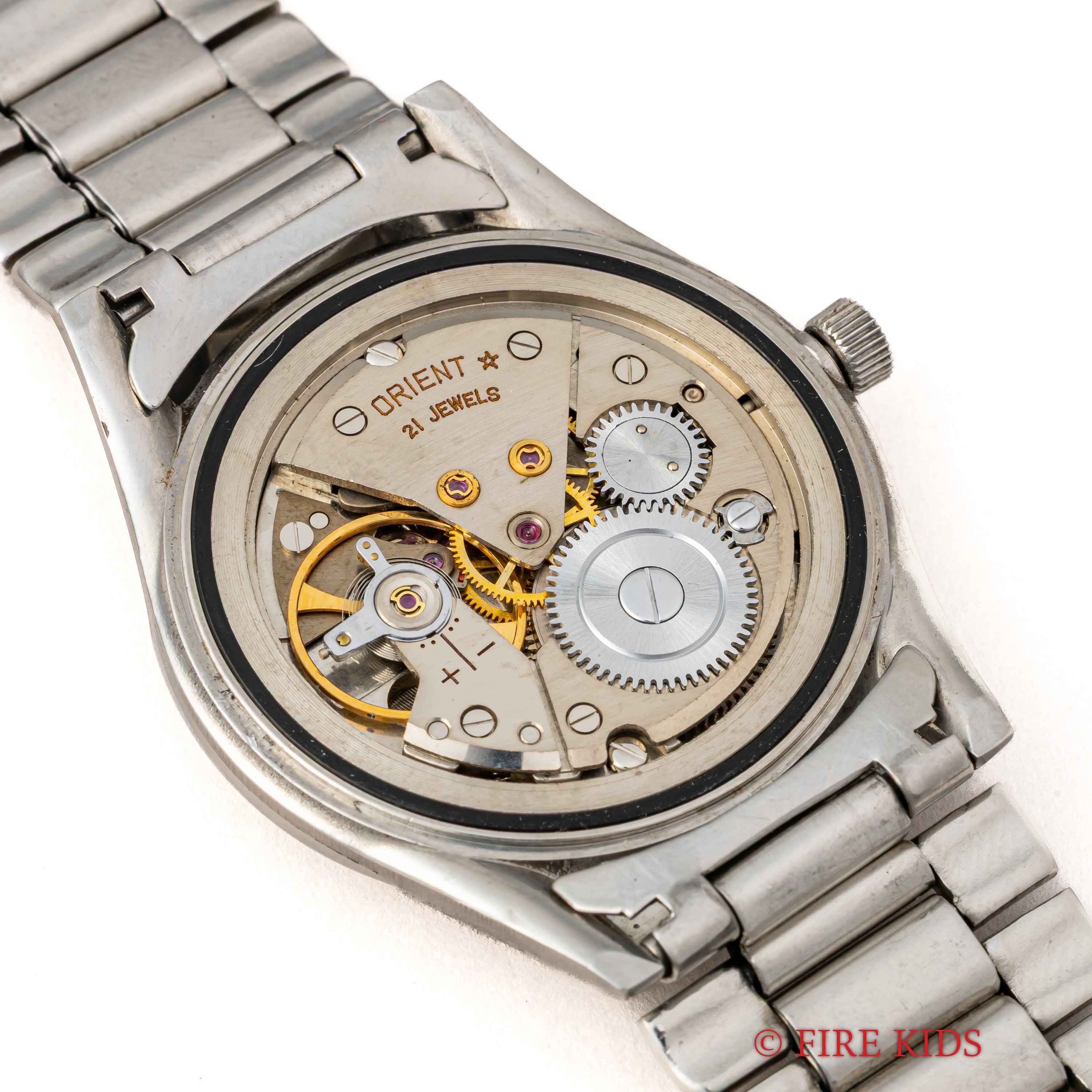 オリンピアオリエント スイマー 21石 手巻き 1960年代製 Ref.119909 フラットベゼル