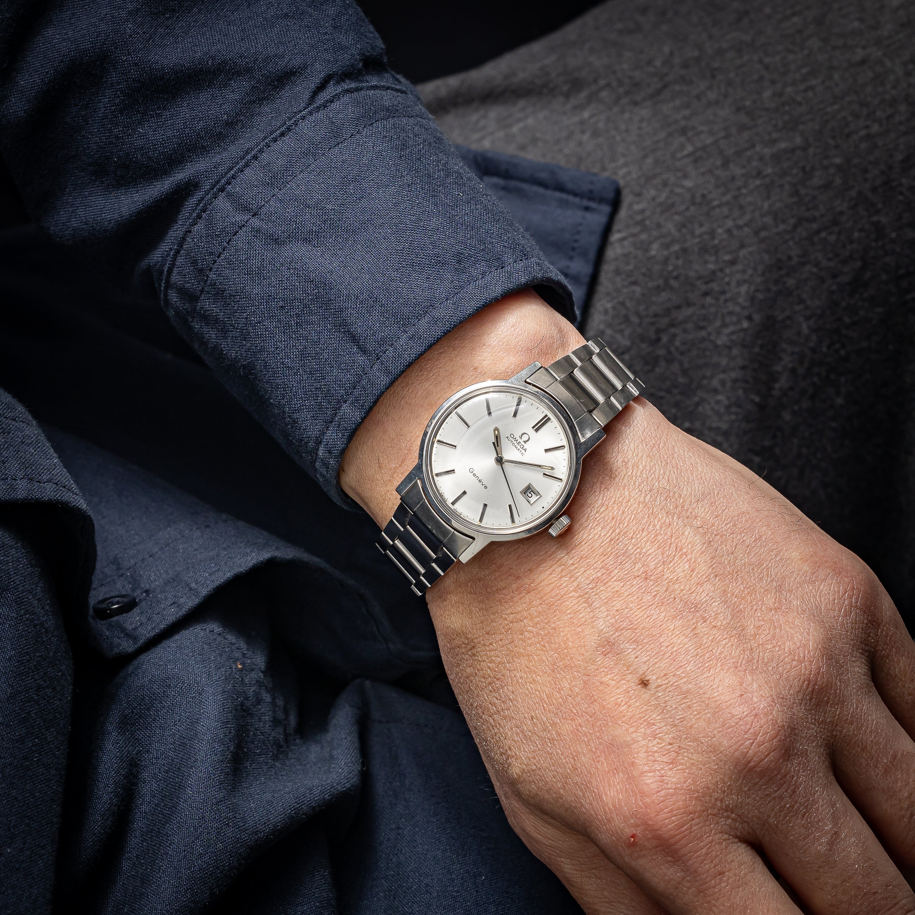 オメガ ジュネーブ 1972年製 Ref.166098 シルバーダイヤル ブレス付き