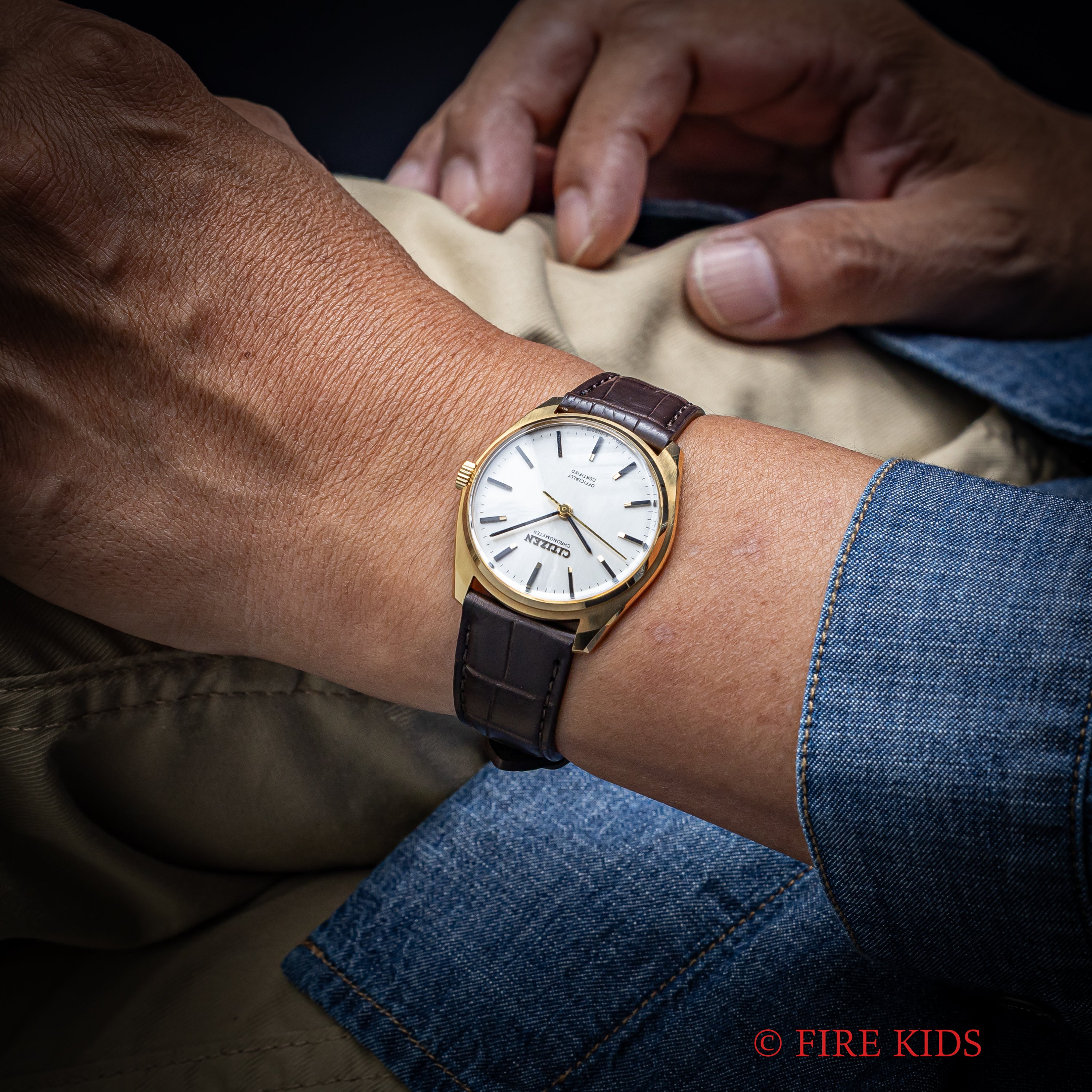 シチズン 18金無垢クロノメーター 1971年製 手巻 Cal.0920 18KYG