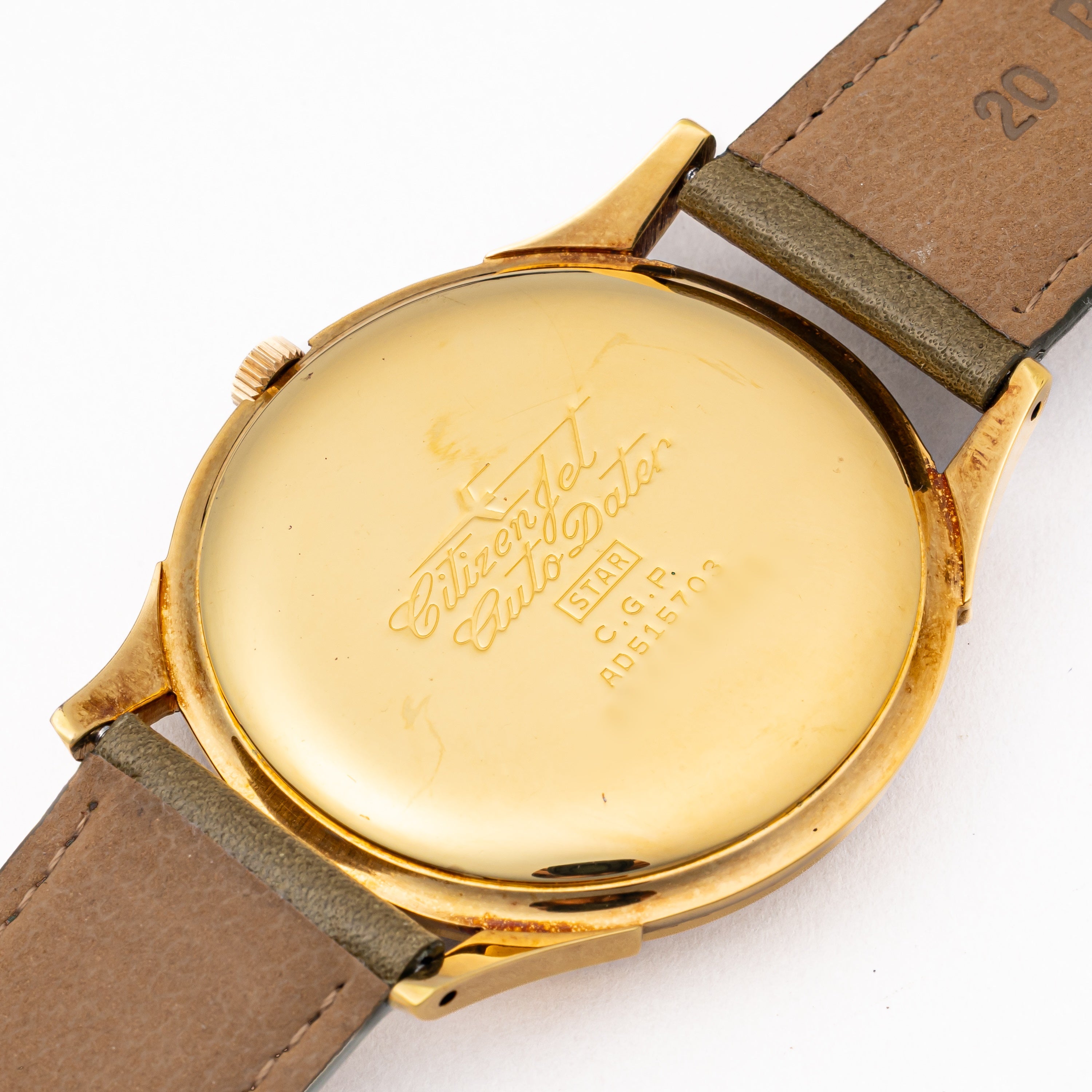 シチズン ジェット オートデーター 38mmケース 自動巻き 21石 1963年製 Ref.AD515703