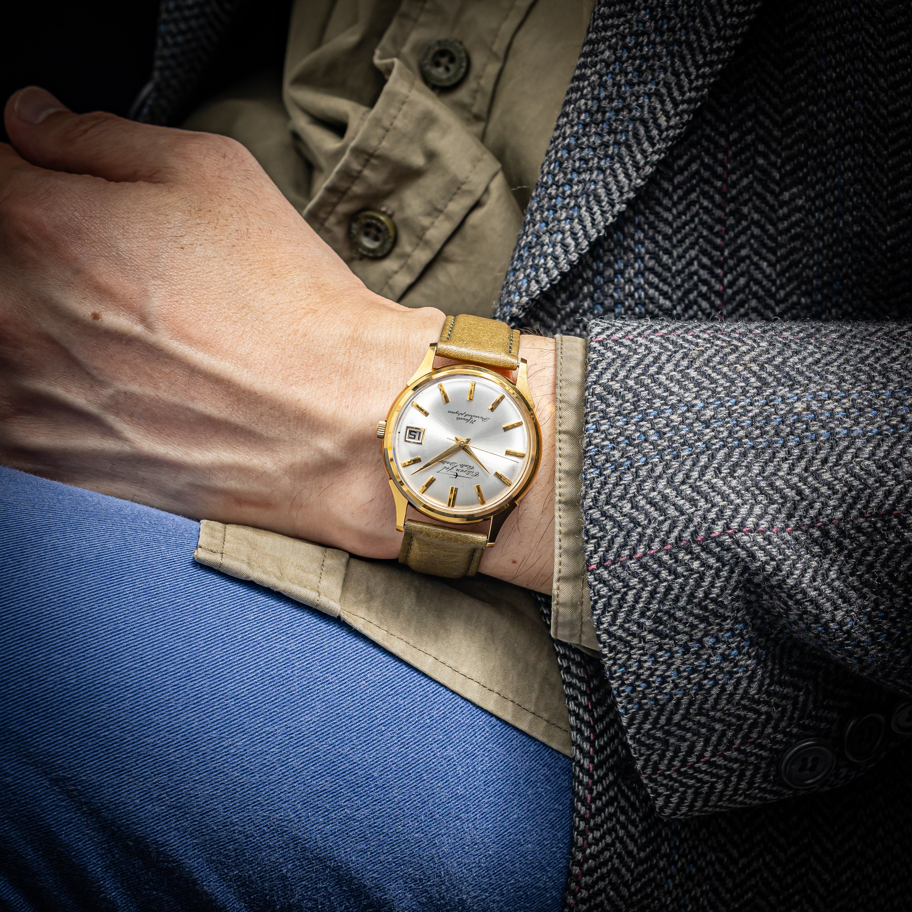 シチズン ジェット オートデーター 38mmケース 自動巻き 21石 1963年製 Ref.AD515703