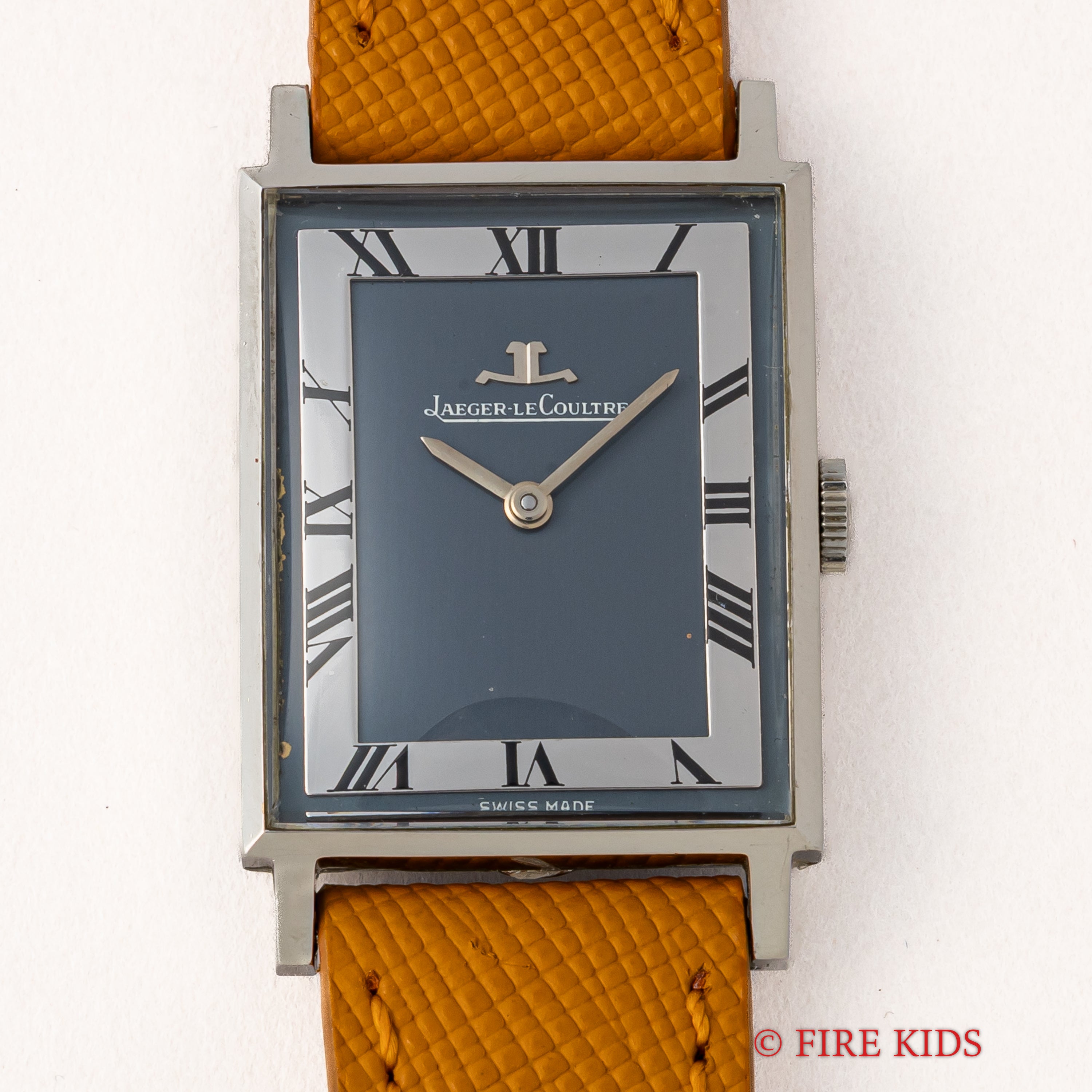 ジャガールクルト レクタンギュラー ローマンダイヤル 1970年代 純正尾錠付き