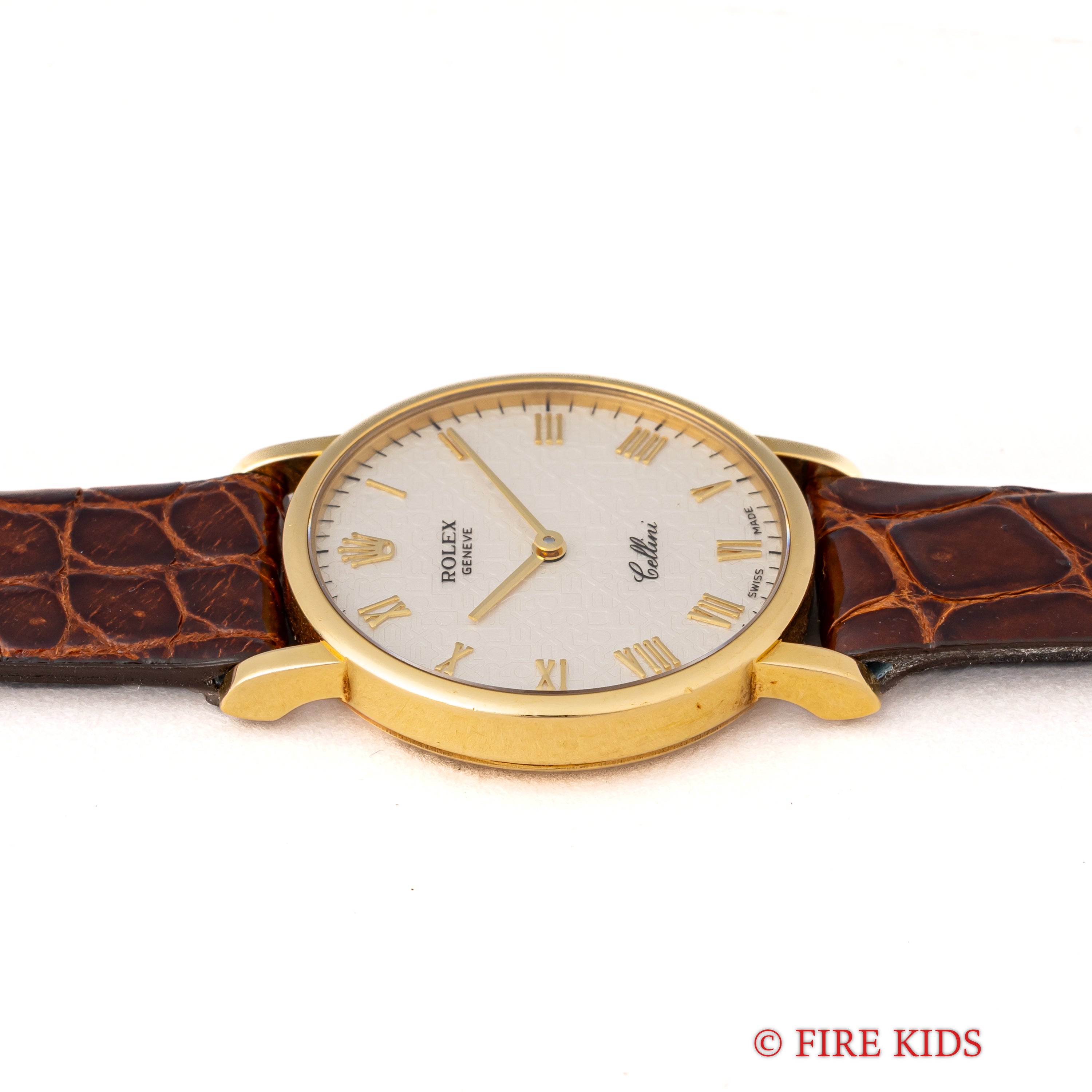 ロレックス レディース18金無垢チェリーニ ホワイトローマンダイヤル 1994~95年製 Ref.5109 純正尾錠付