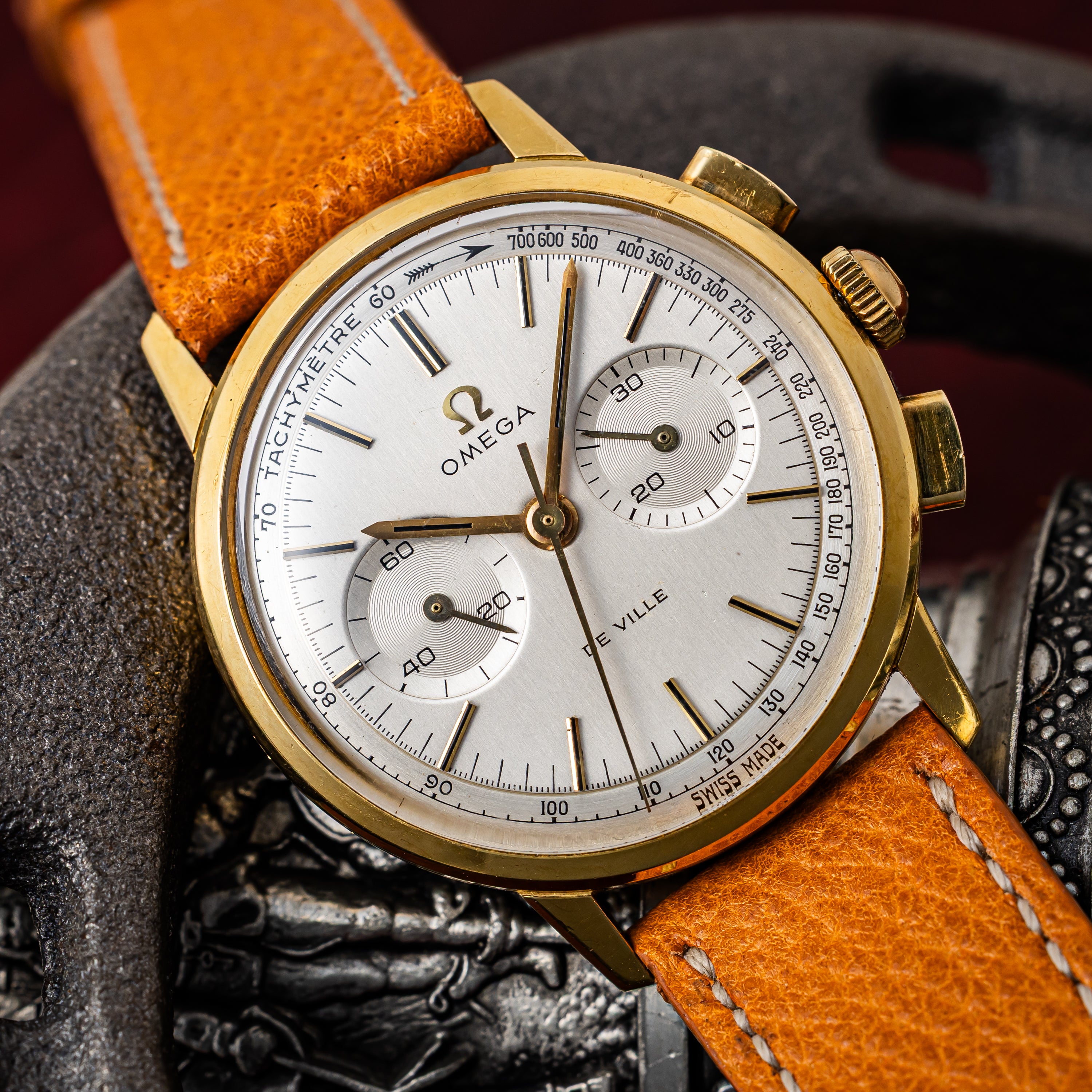 オメガ デ・ヴィル クロノグラフ 手巻き 18金無垢 1968年製 Ref.141.009.67 Cal.320