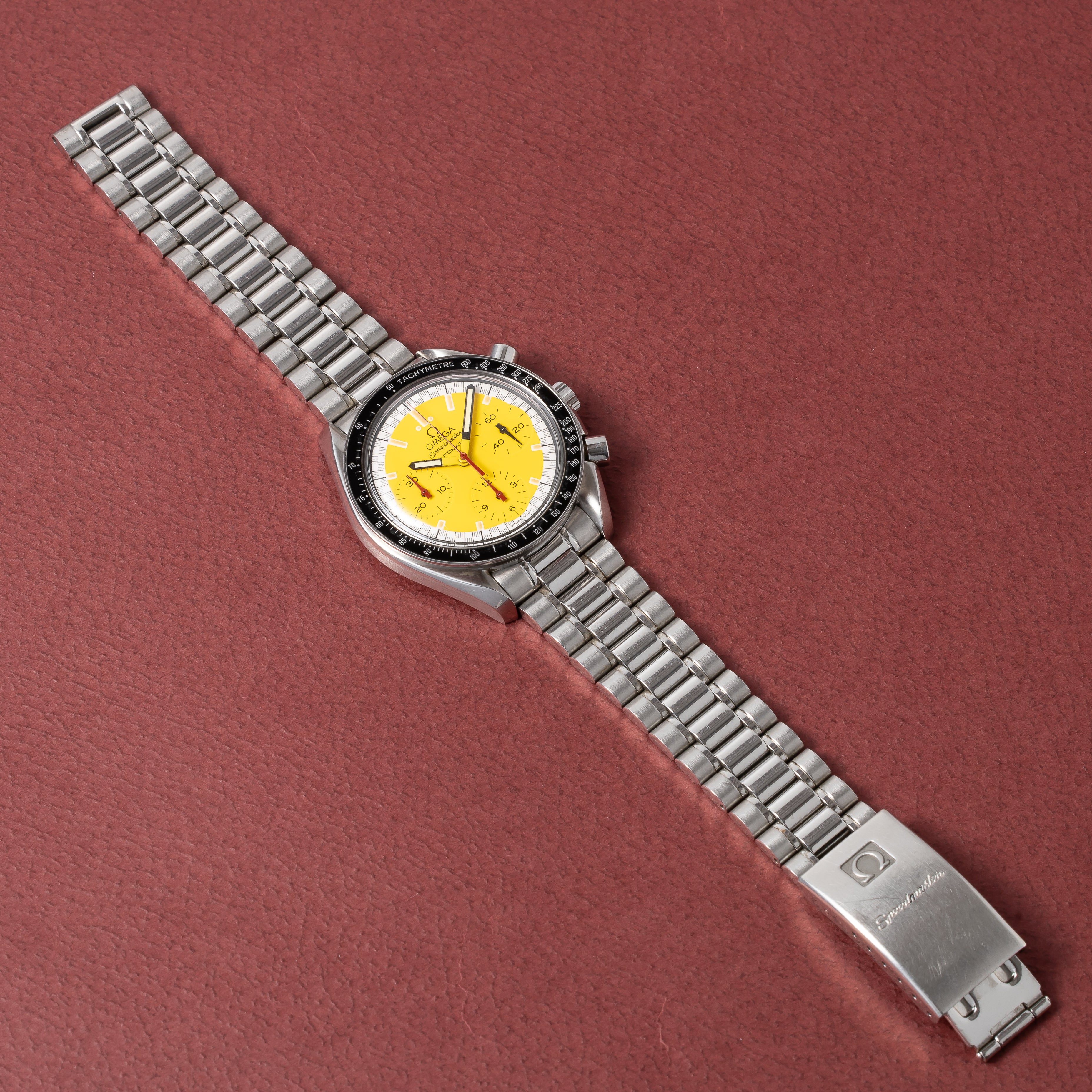 オメガ スピードマスター レーシング 1996年~1998年製 シューマッハ Ref.3510.12 イエローダイヤル