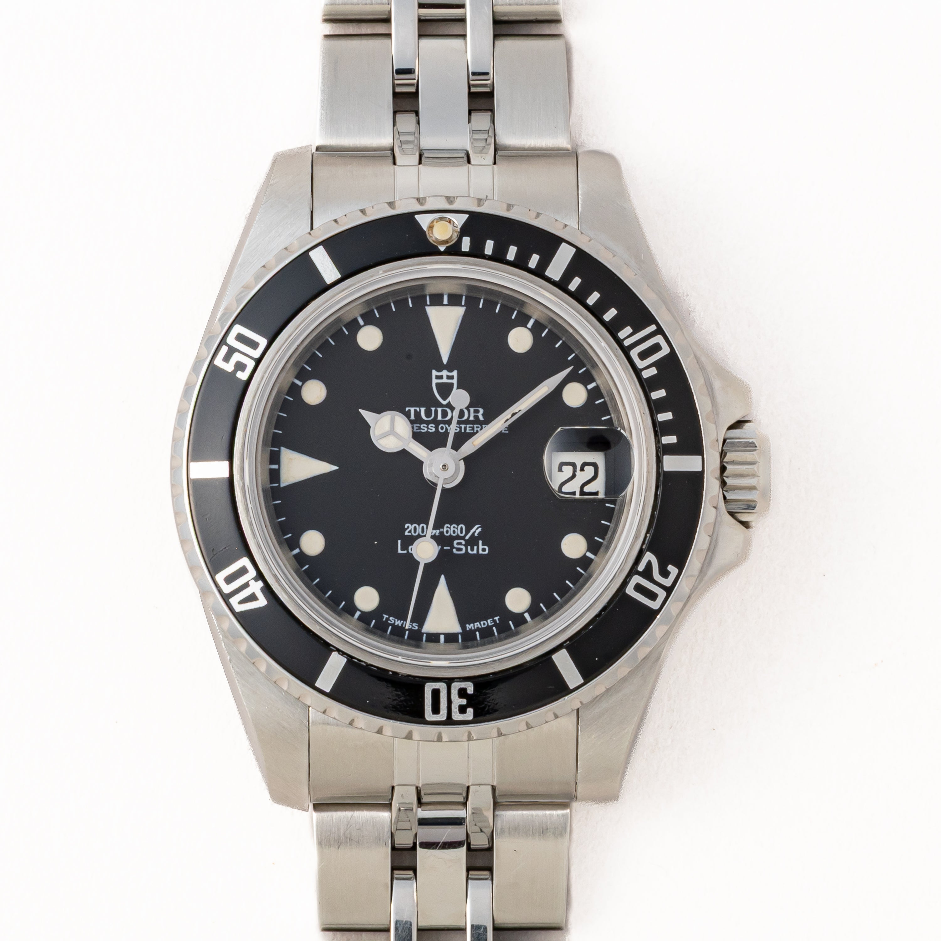 チューダー プリンセスオイスターデイト レディサブ 1992年製 Ref.96090 王冠リューズ 箱ギャラ付き