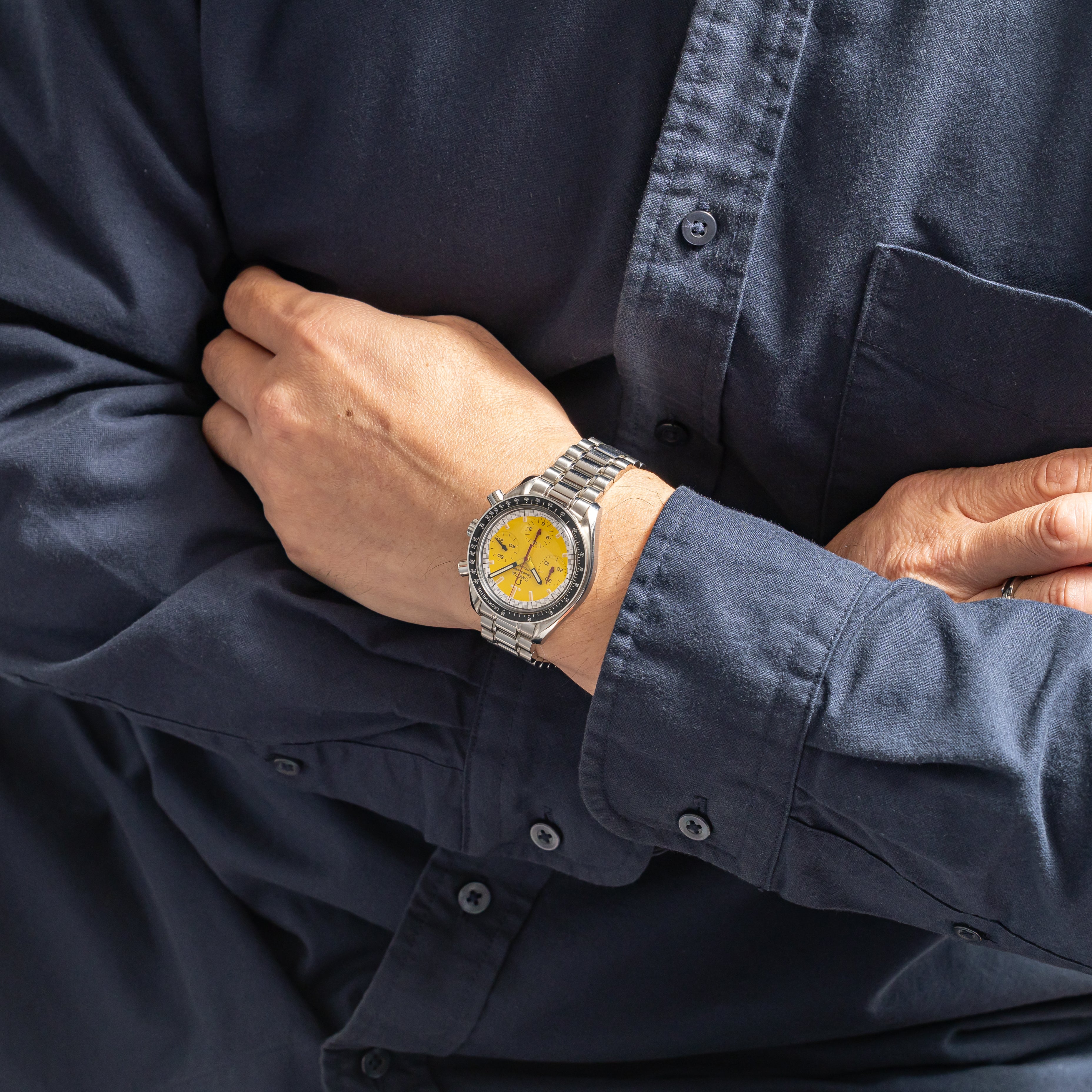 オメガ スピードマスター レーシング 1996年~1998年製 シューマッハ Ref.3510.12 イエローダイヤル