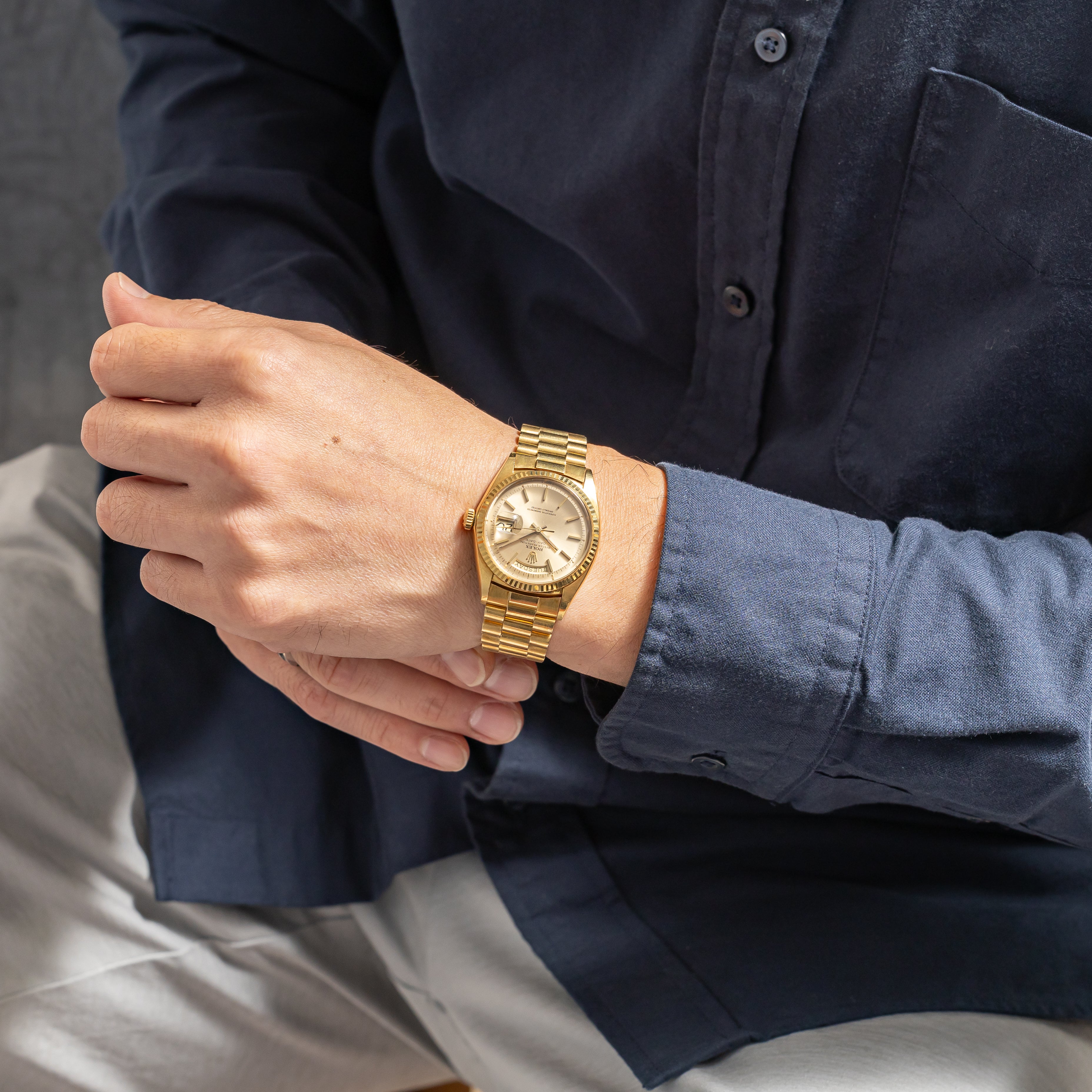 ロレックス デイデイト 1972年製 18金イエローゴールド Ref.1803 シャンパンゴールドダイヤル