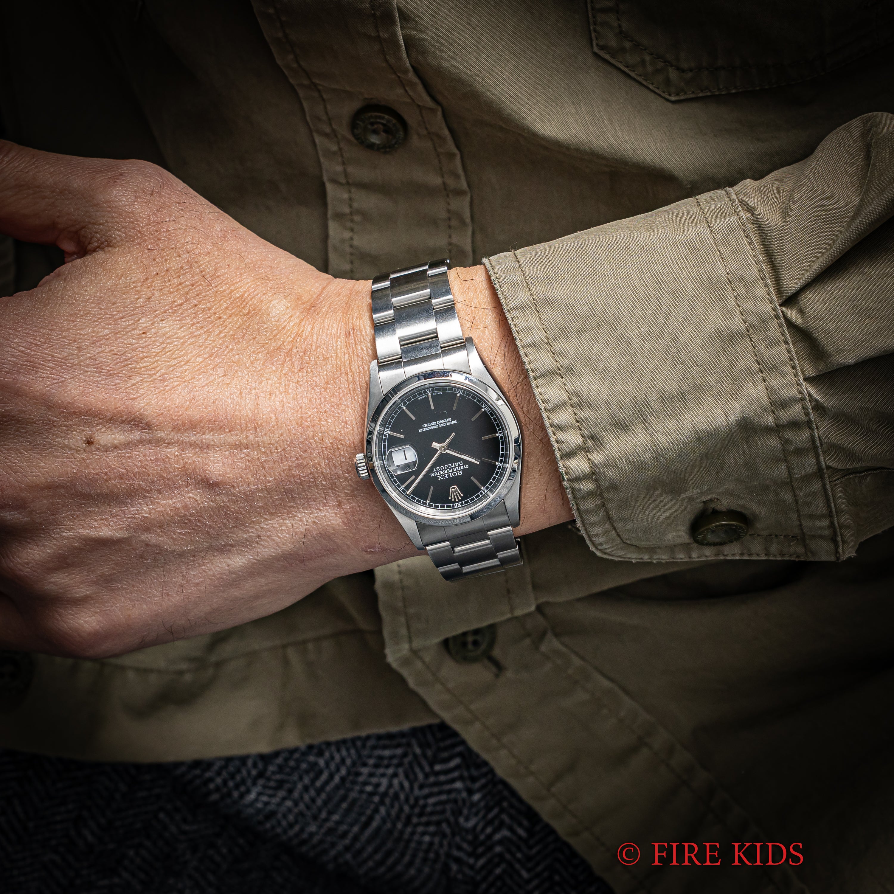 ロレックス デイトジャスト36 2001年製 Ref.16200 ブラックダイヤル ギャラ付