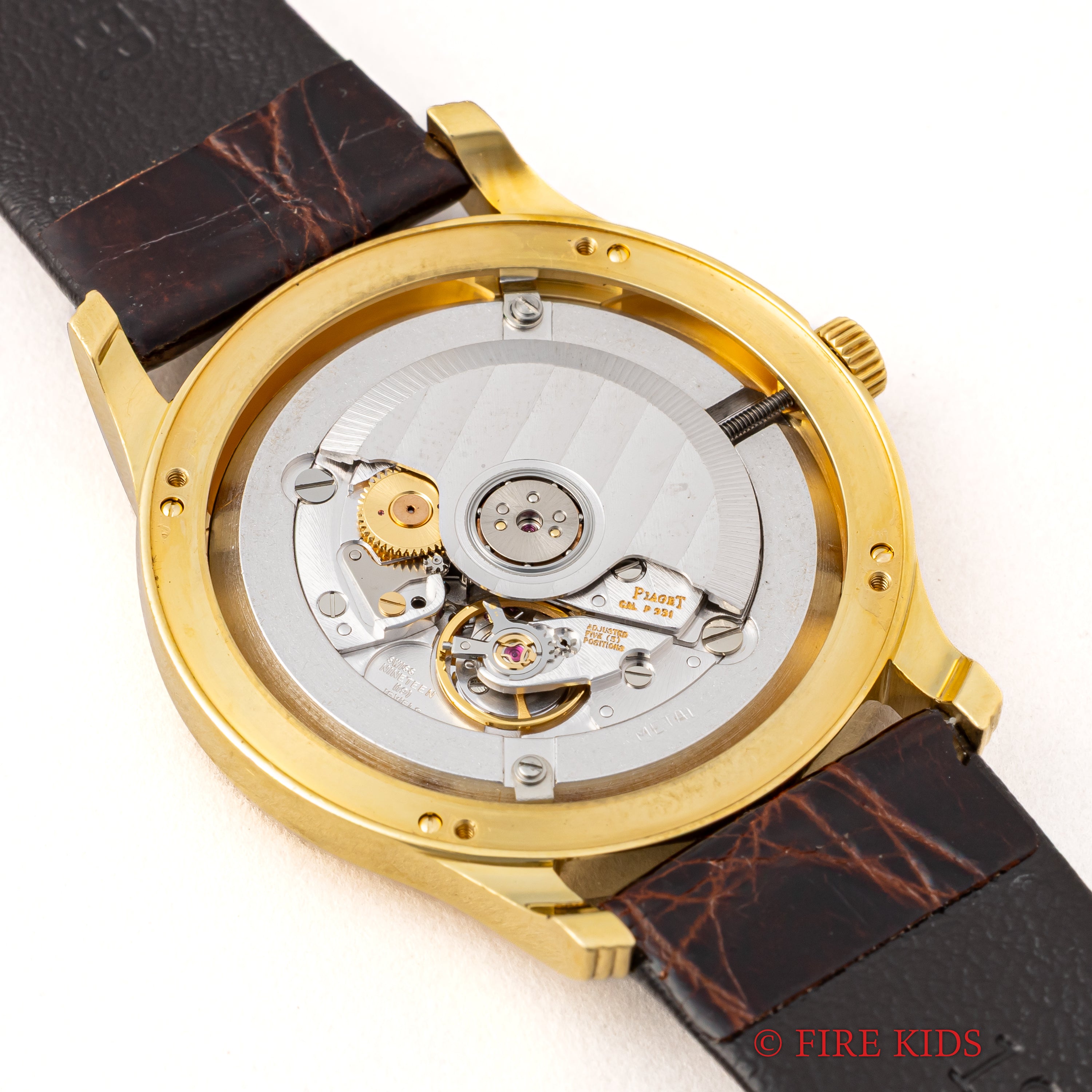 ピアジェ ポロ 18金無垢イエローゴールド 1980年代製 自動巻 Cal.P951 ホワイトローマンダイヤル