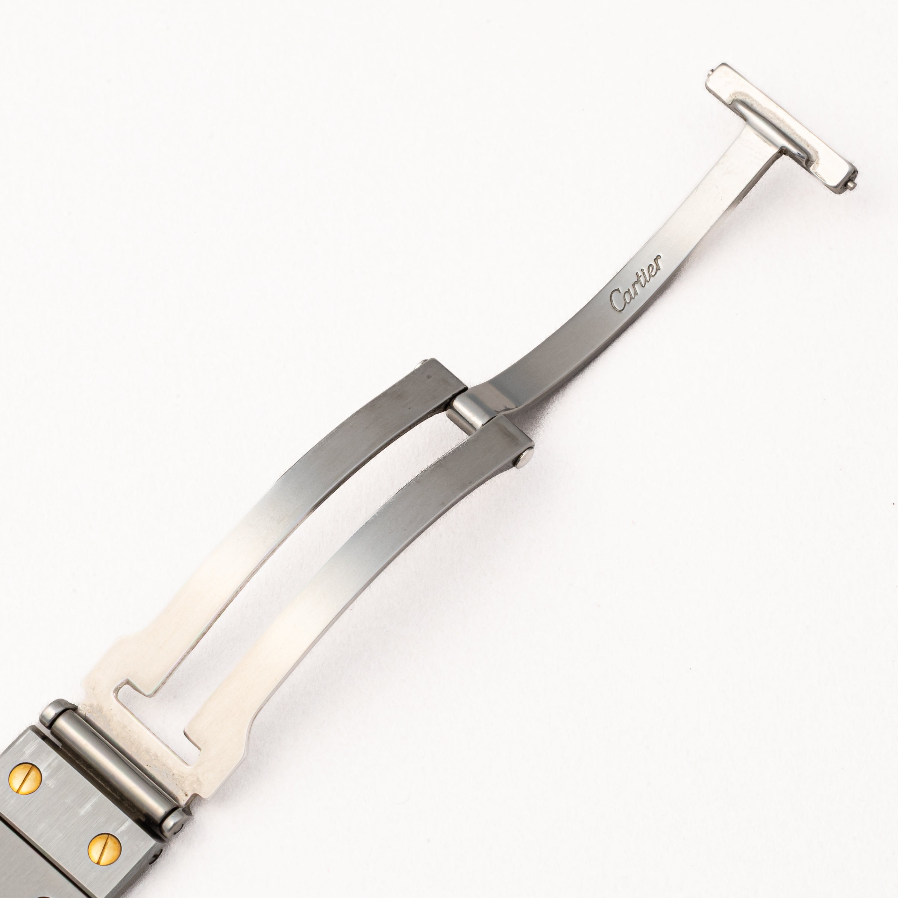 カルティエ サントス オクタゴンLM コンビ ホワイトローマン 1980年代製 自動巻き